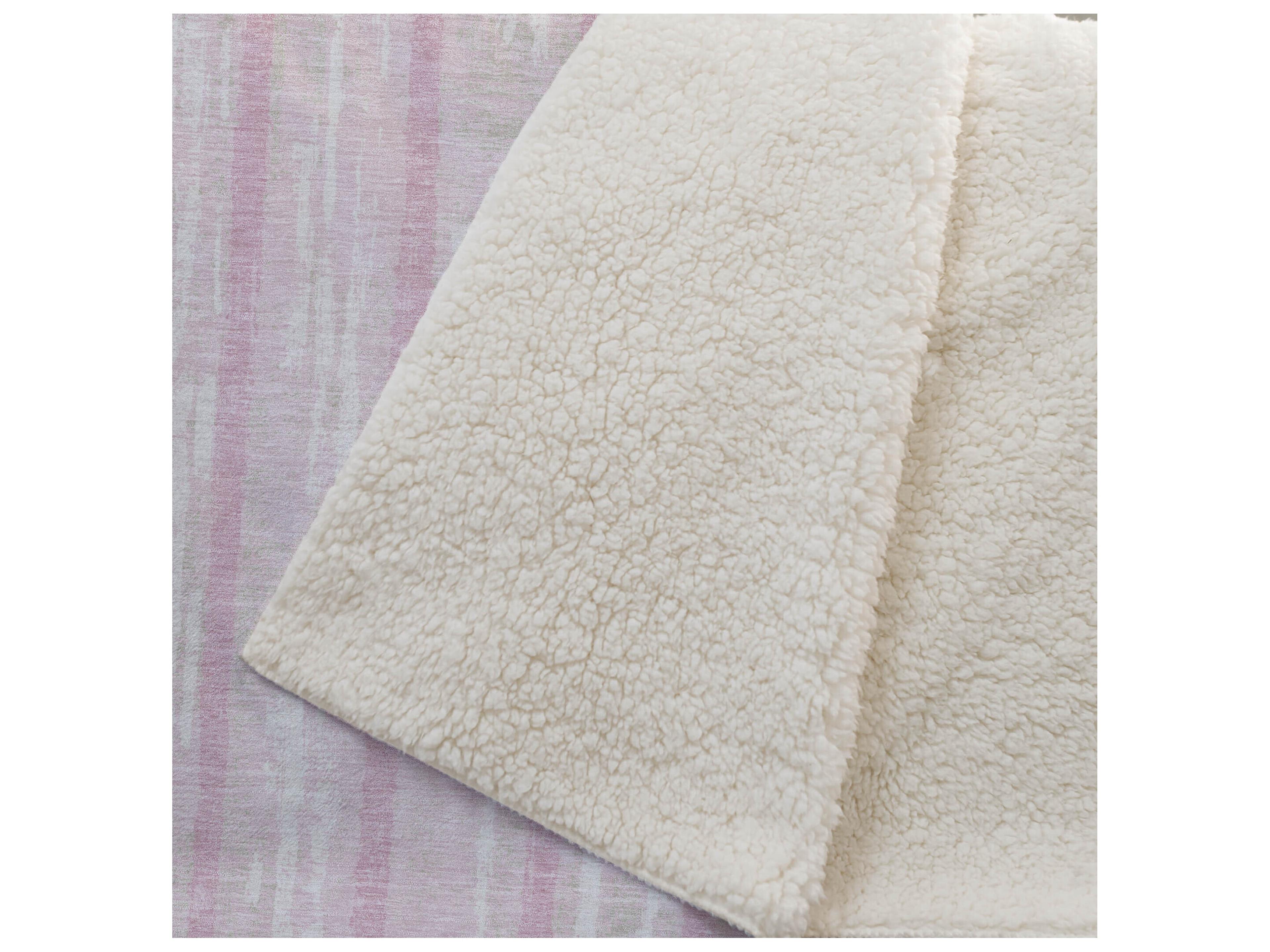 Dalyn Sherpa Pink Polyester Throw