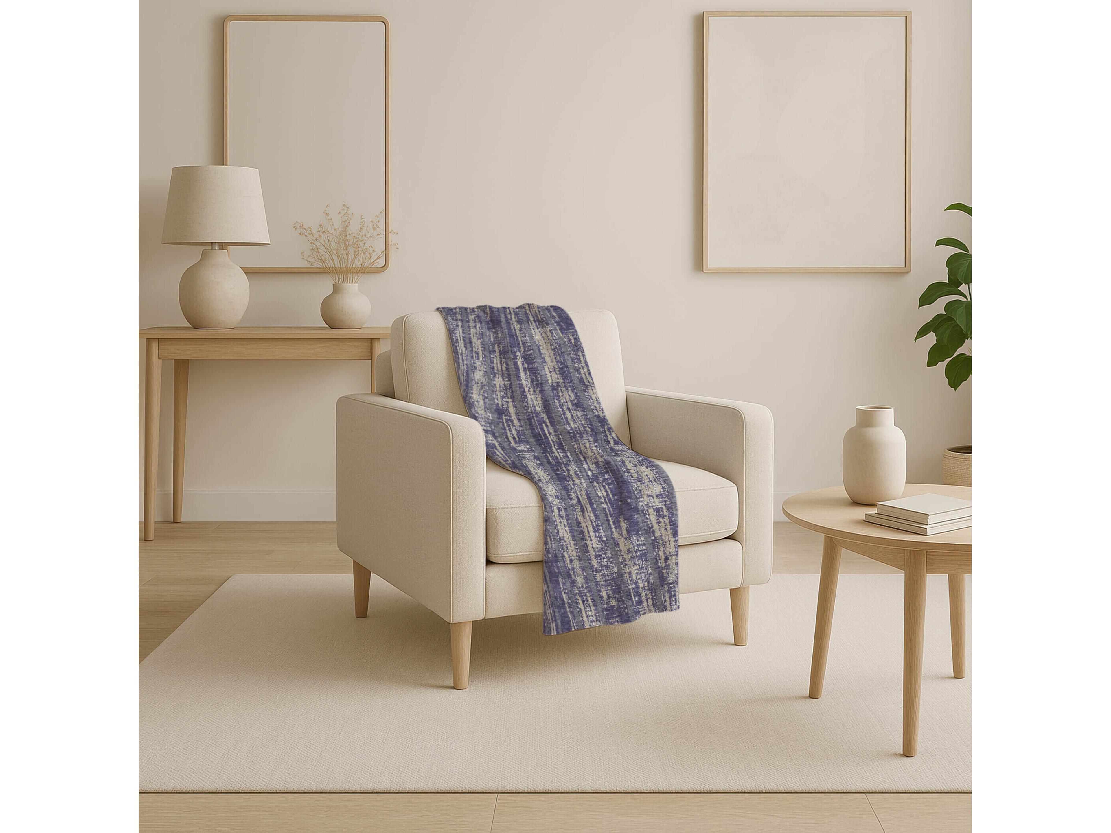 Dalyn Sherpa Purple Polyester Throw