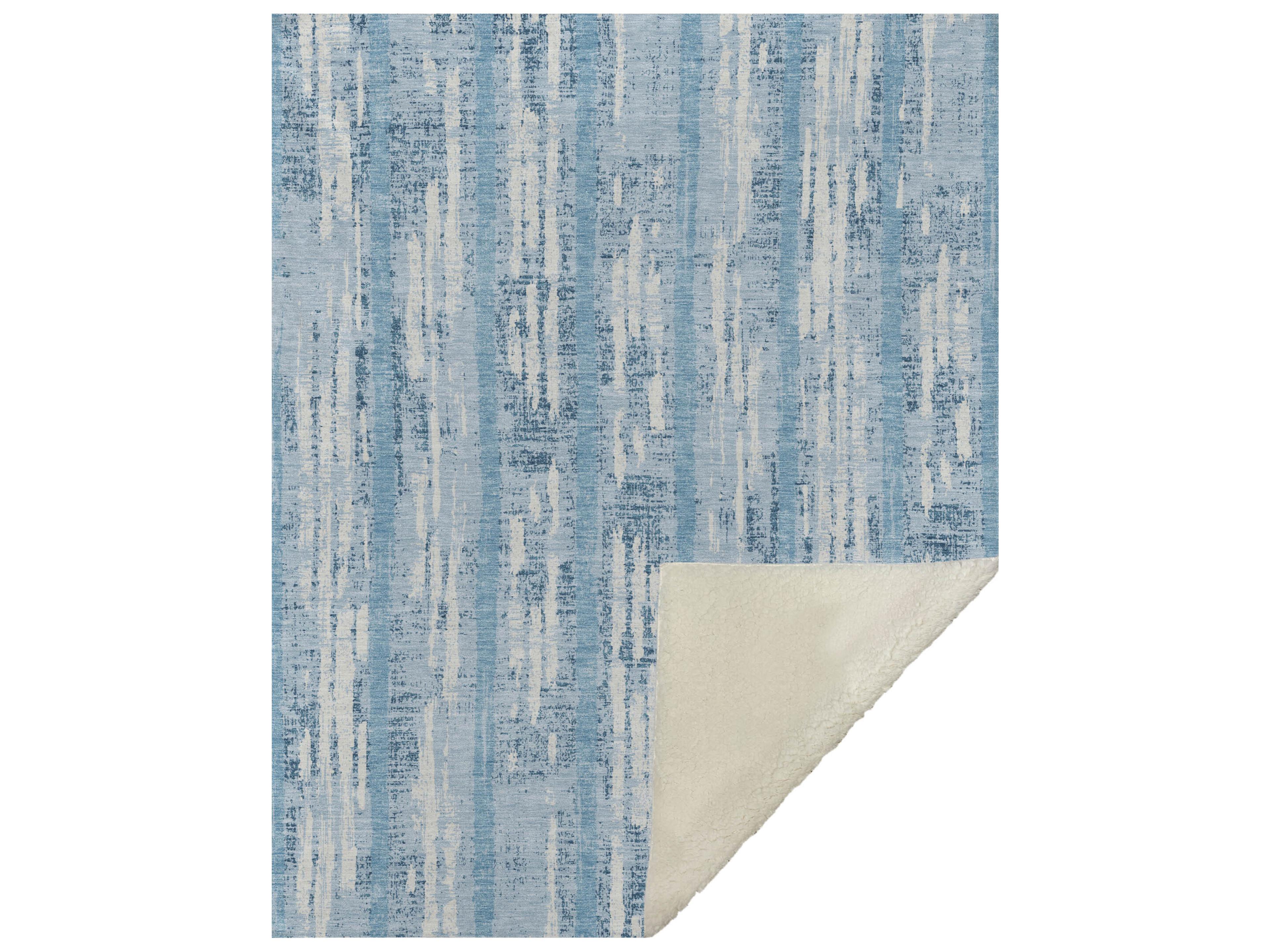 Dalyn Sherpa Blue Polyester Throw
