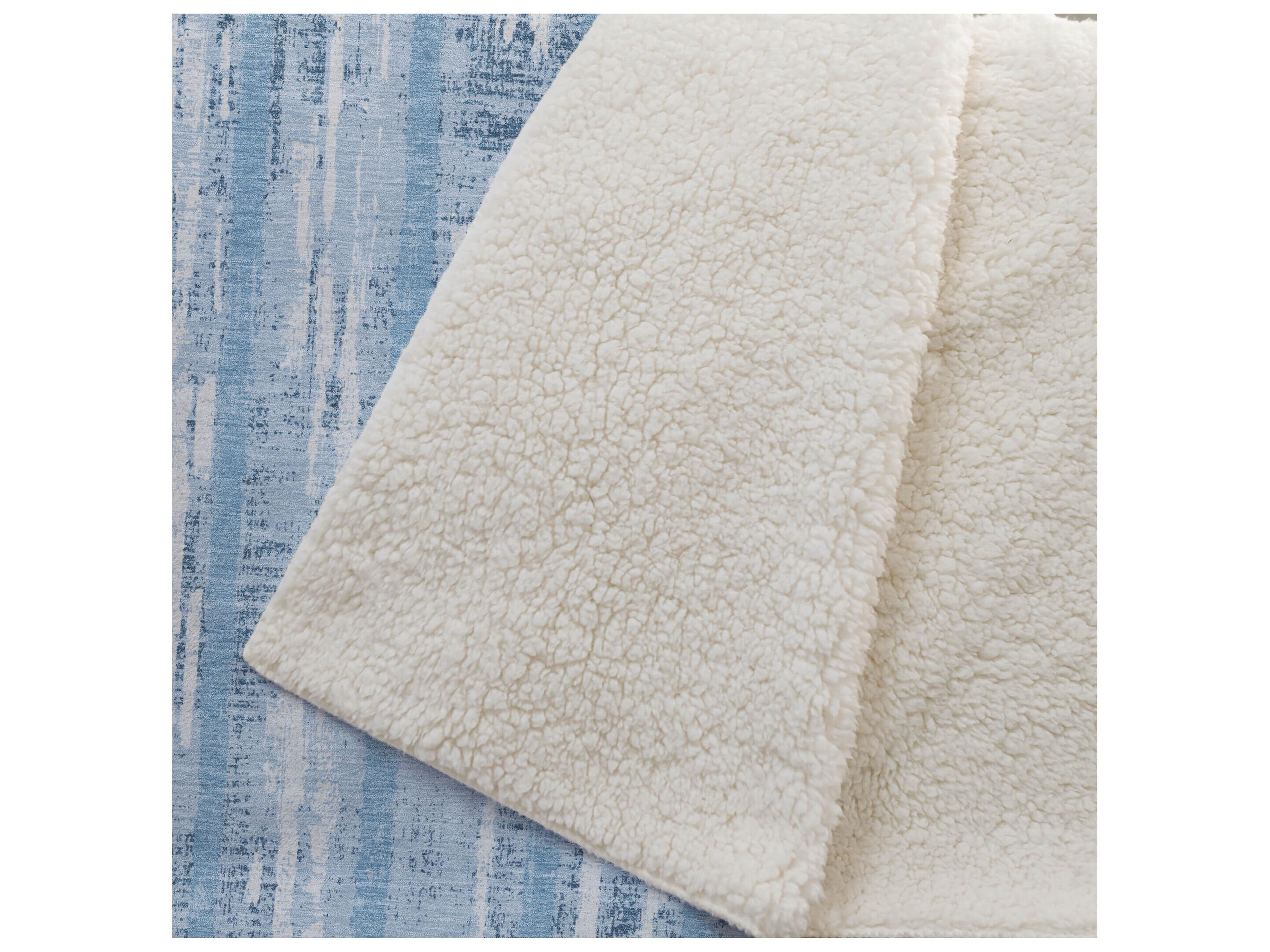 Dalyn Sherpa Blue Polyester Throw