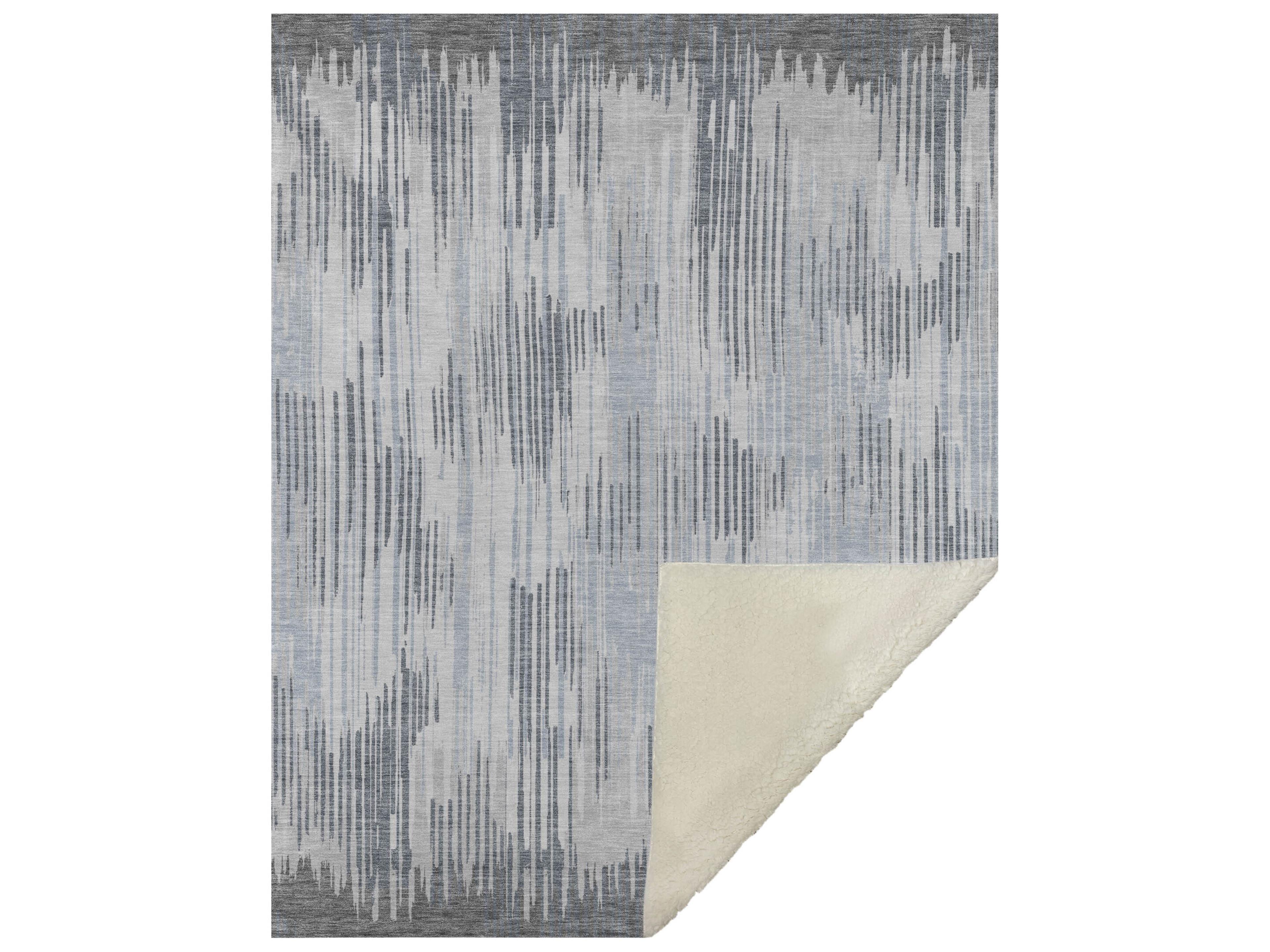 Dalyn Sherpa Gray Polyester Throw