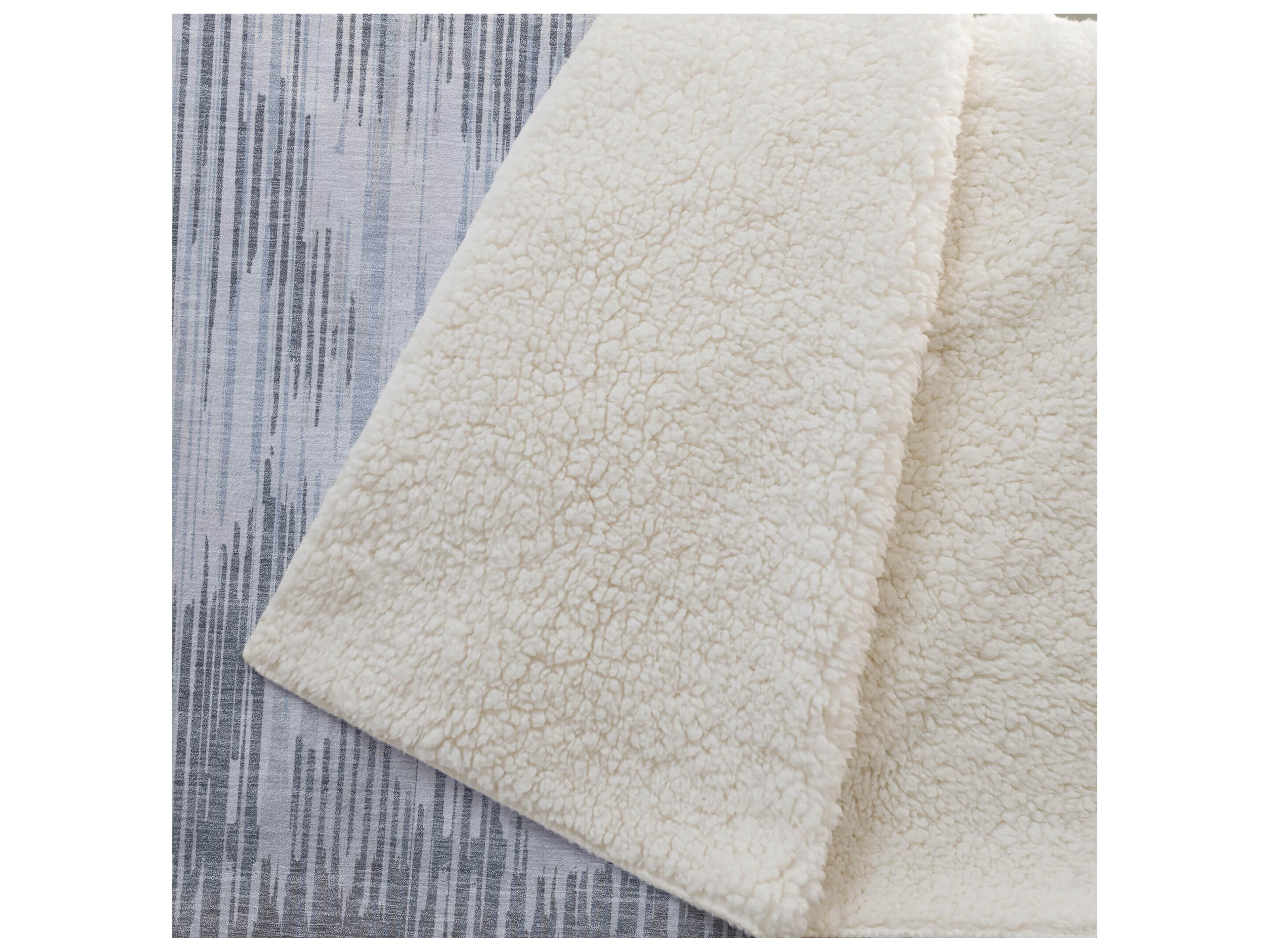 Dalyn Sherpa Gray Polyester Throw