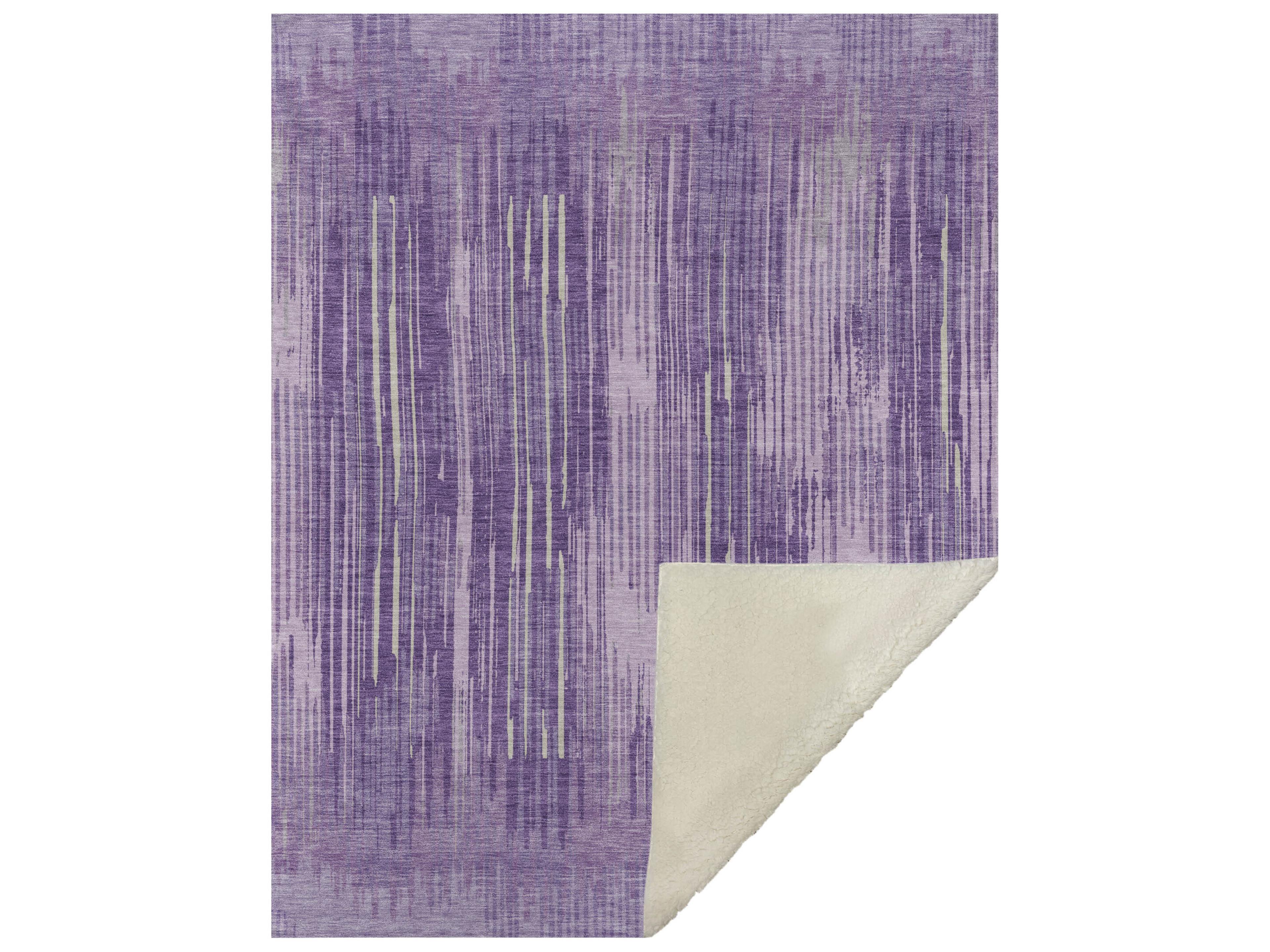 Sherpa Purple Polyester Throw