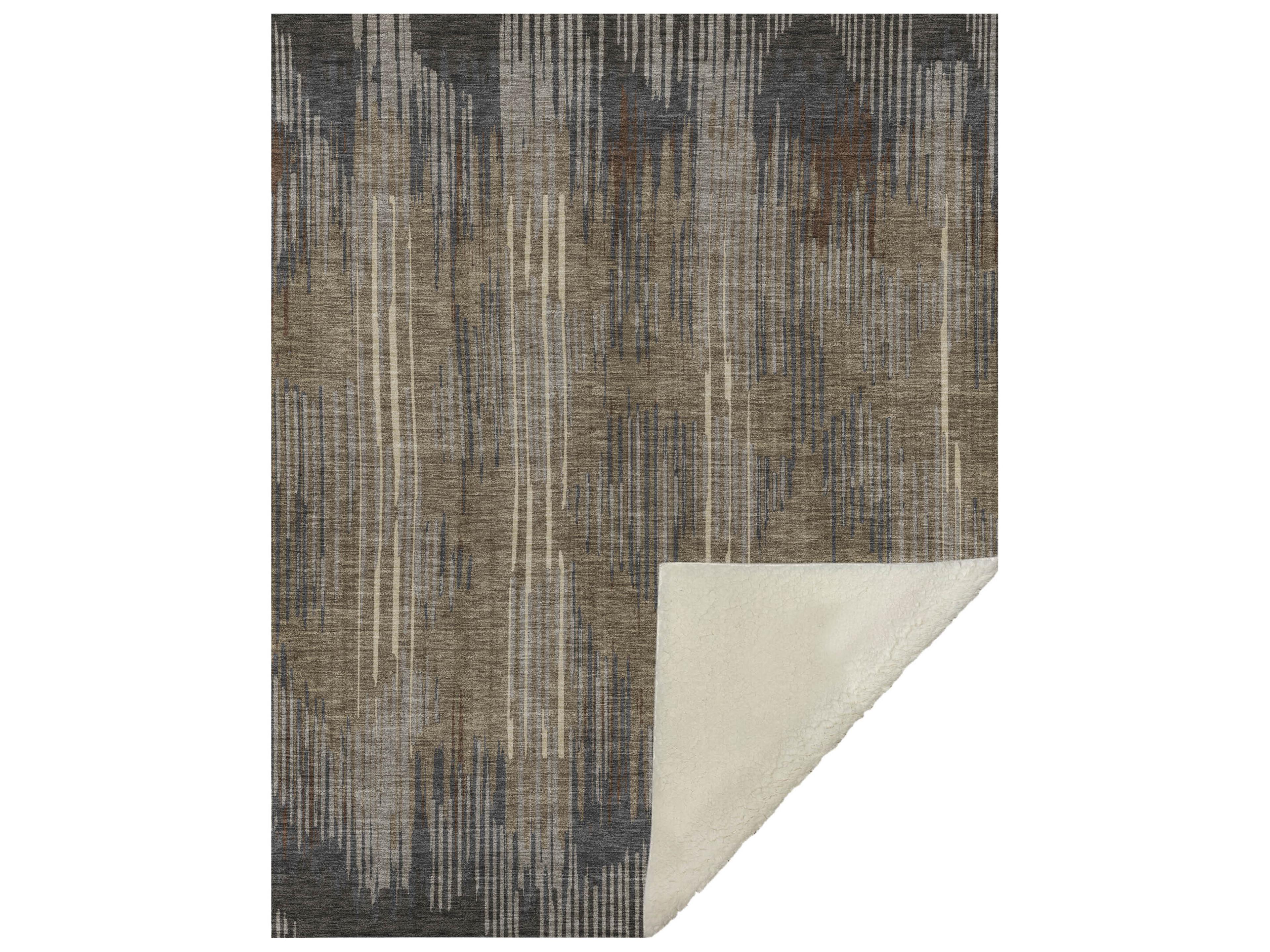 Dalyn Sherpa Brown Polyester Throw