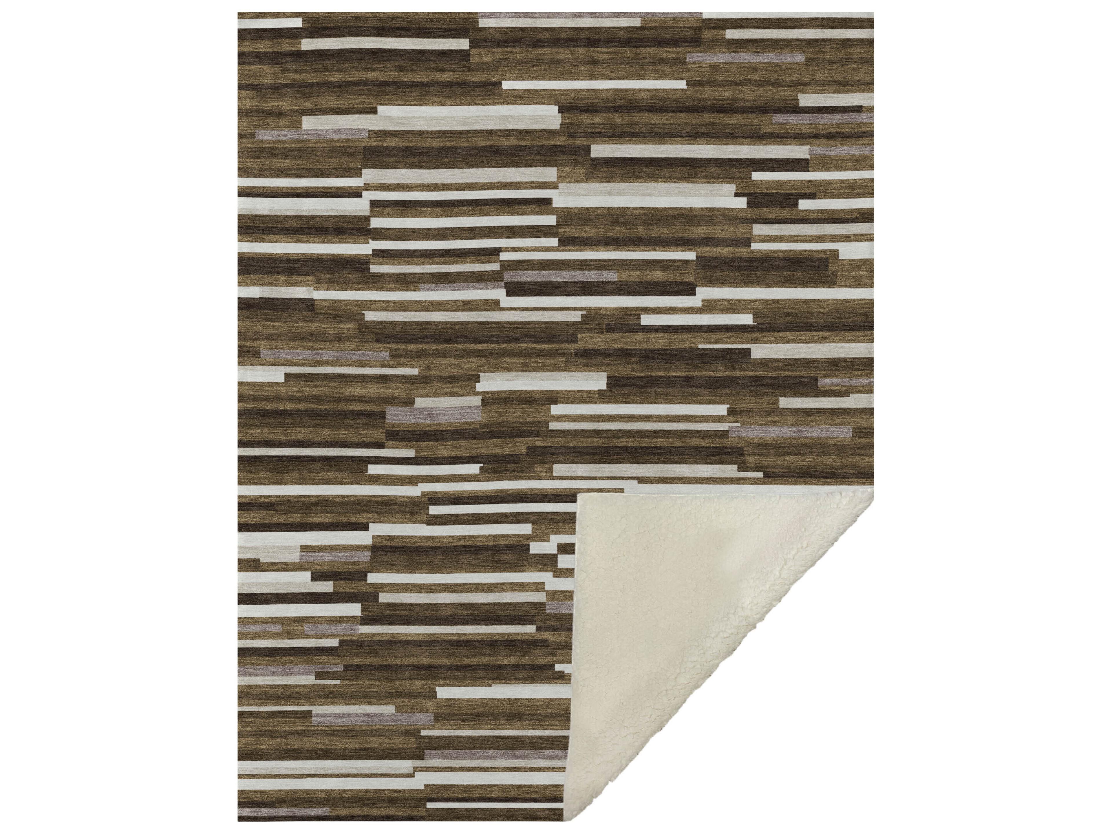 Sherpa Brown Polyester Throw