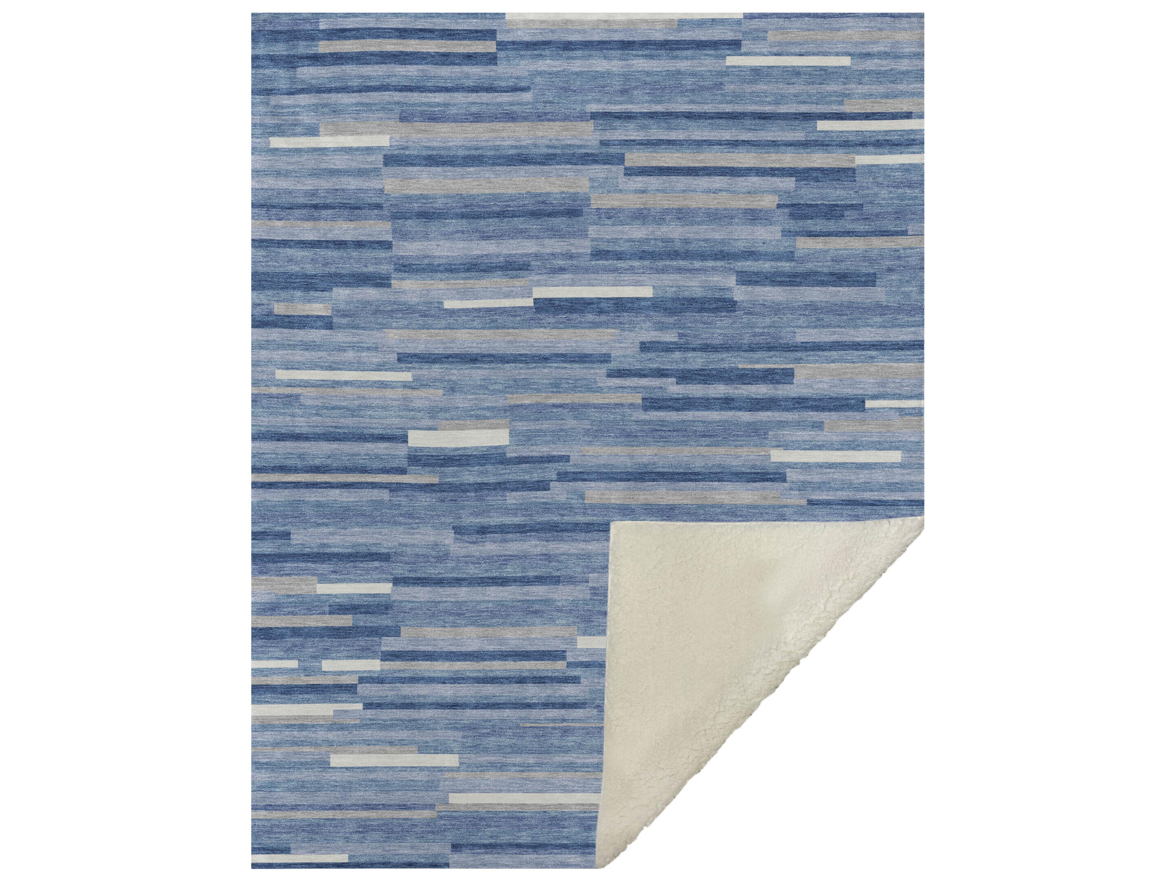 Dalyn Sherpa Blue Polyester Throw