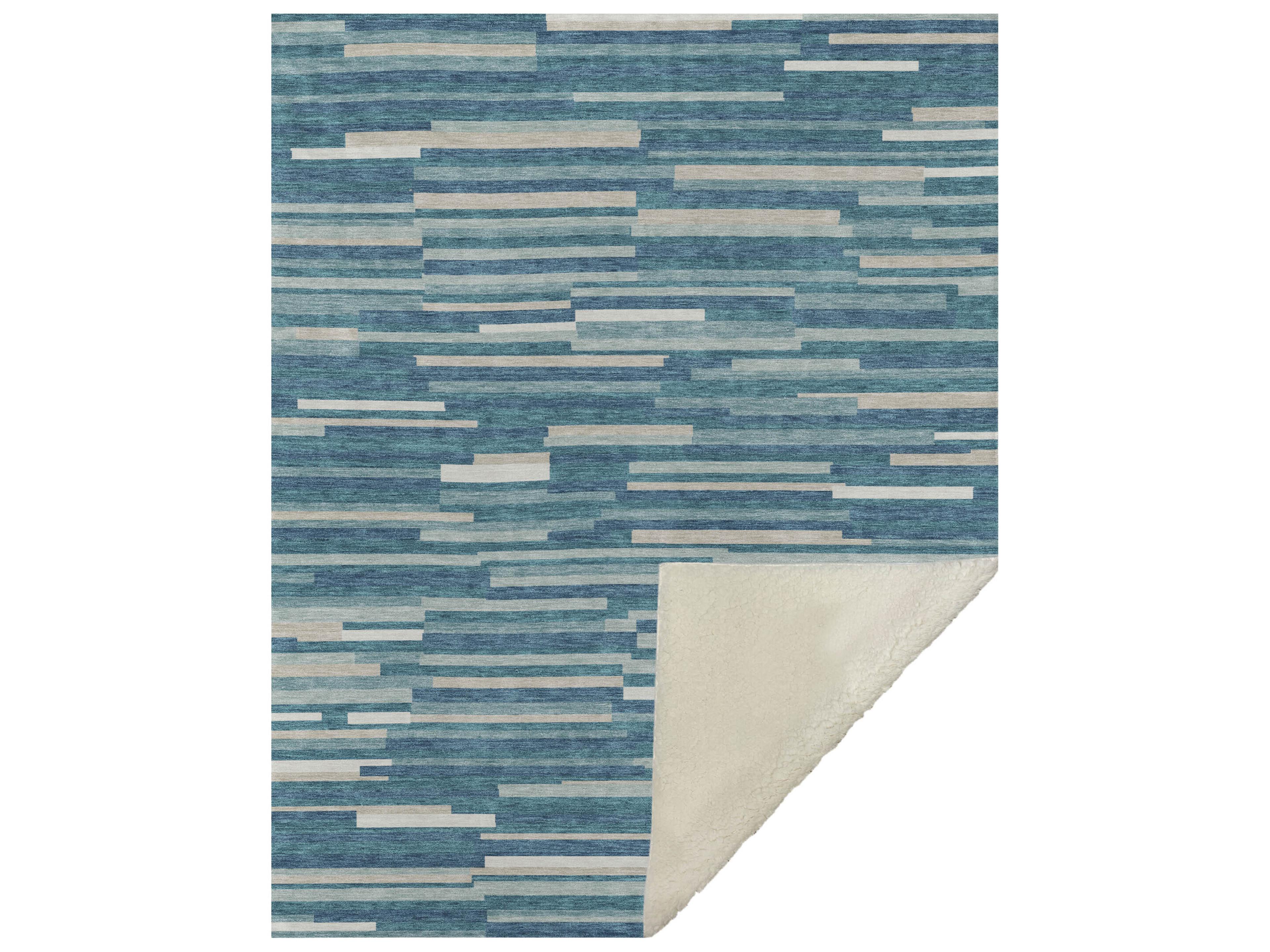 Dalyn Sherpa Teal Polyester Throw