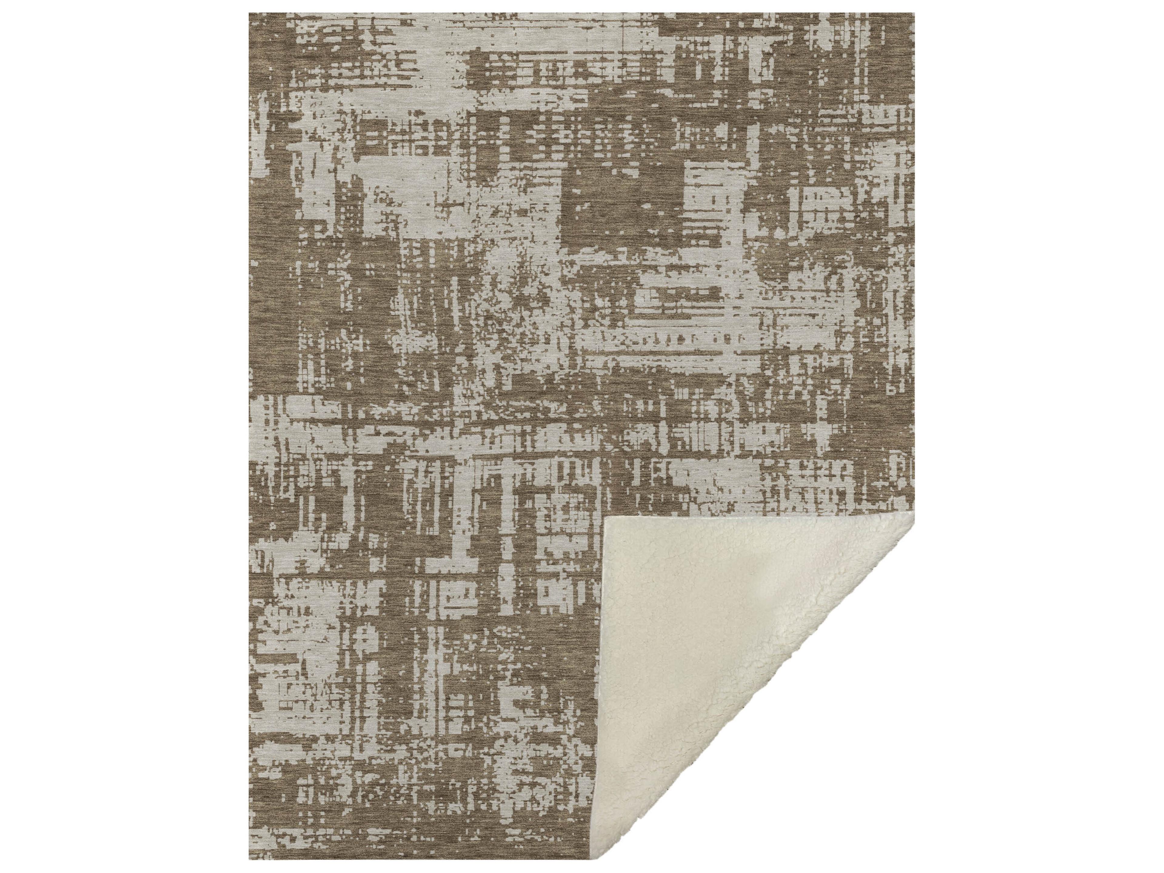 Sherpa Brown Polyester Throw