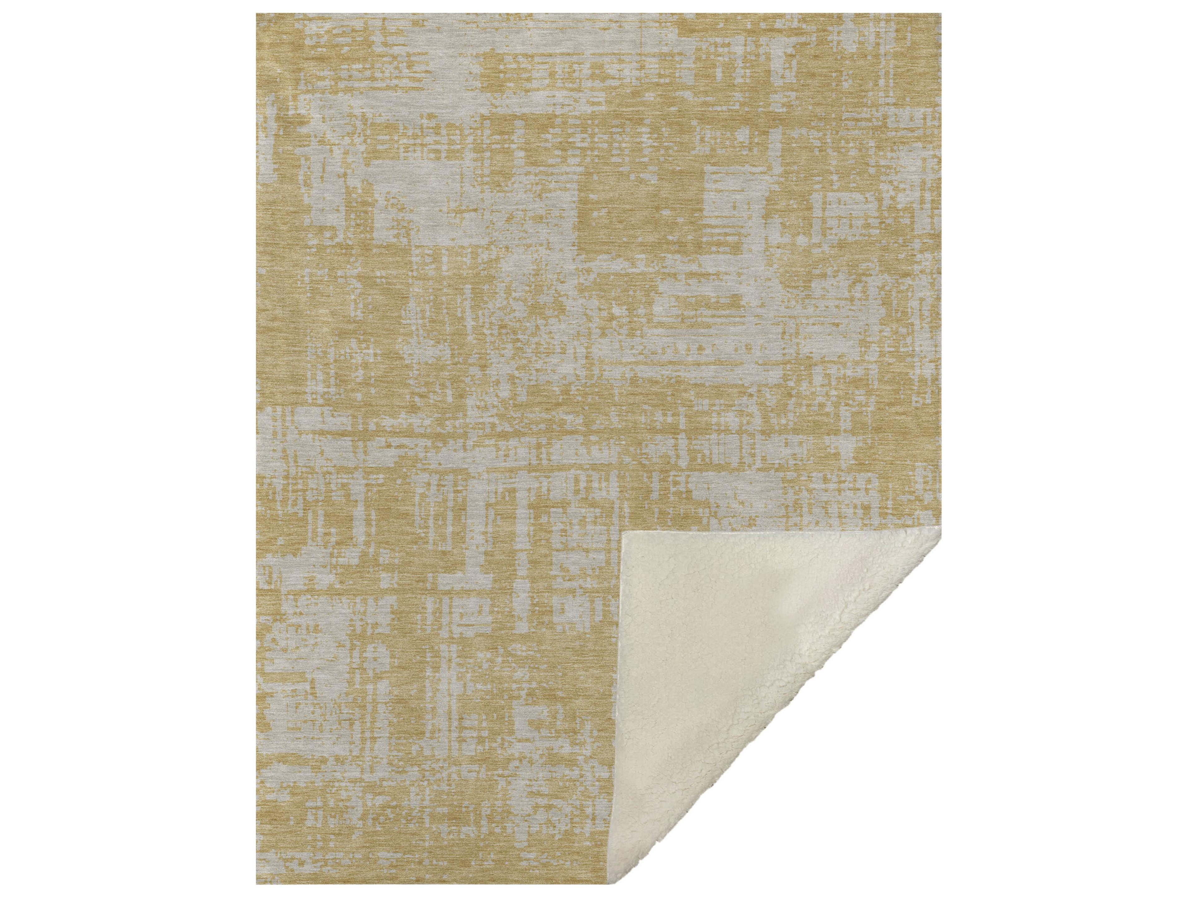 Sherpa Gold Polyester Throw