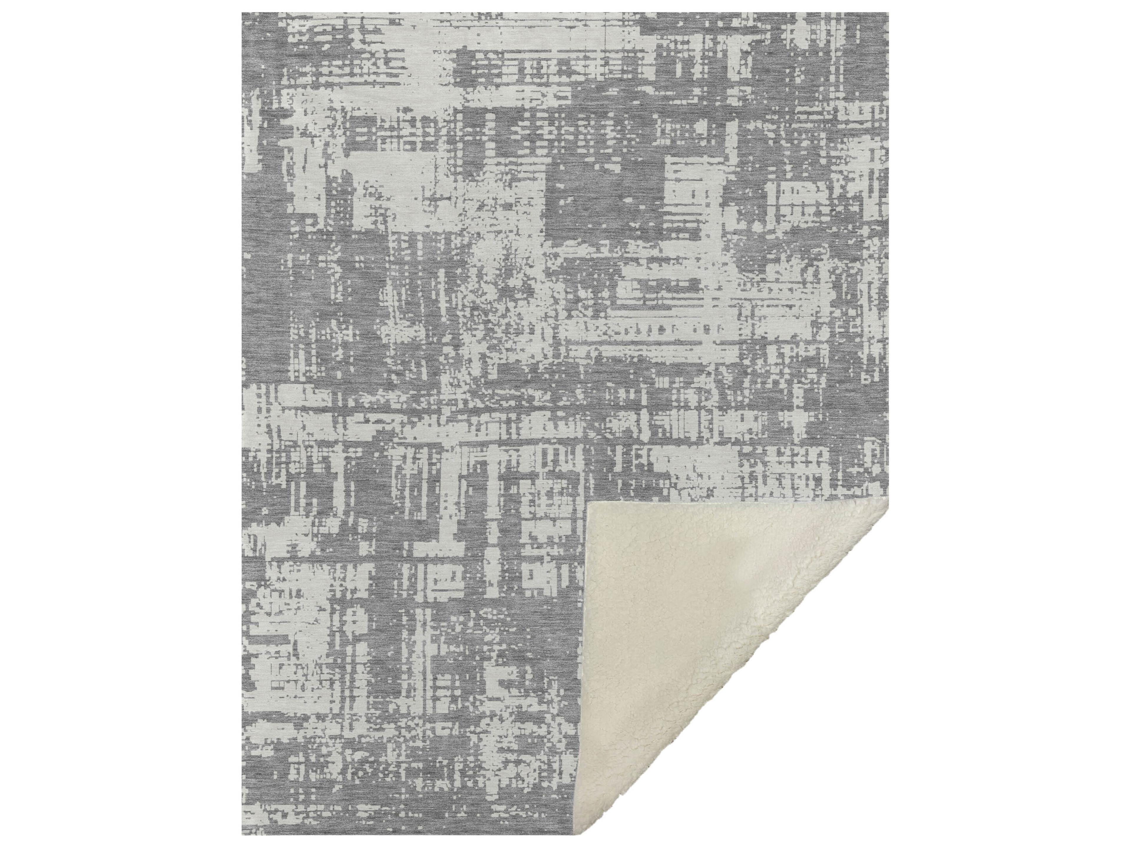 Dalyn Sherpa Gray Polyester Throw