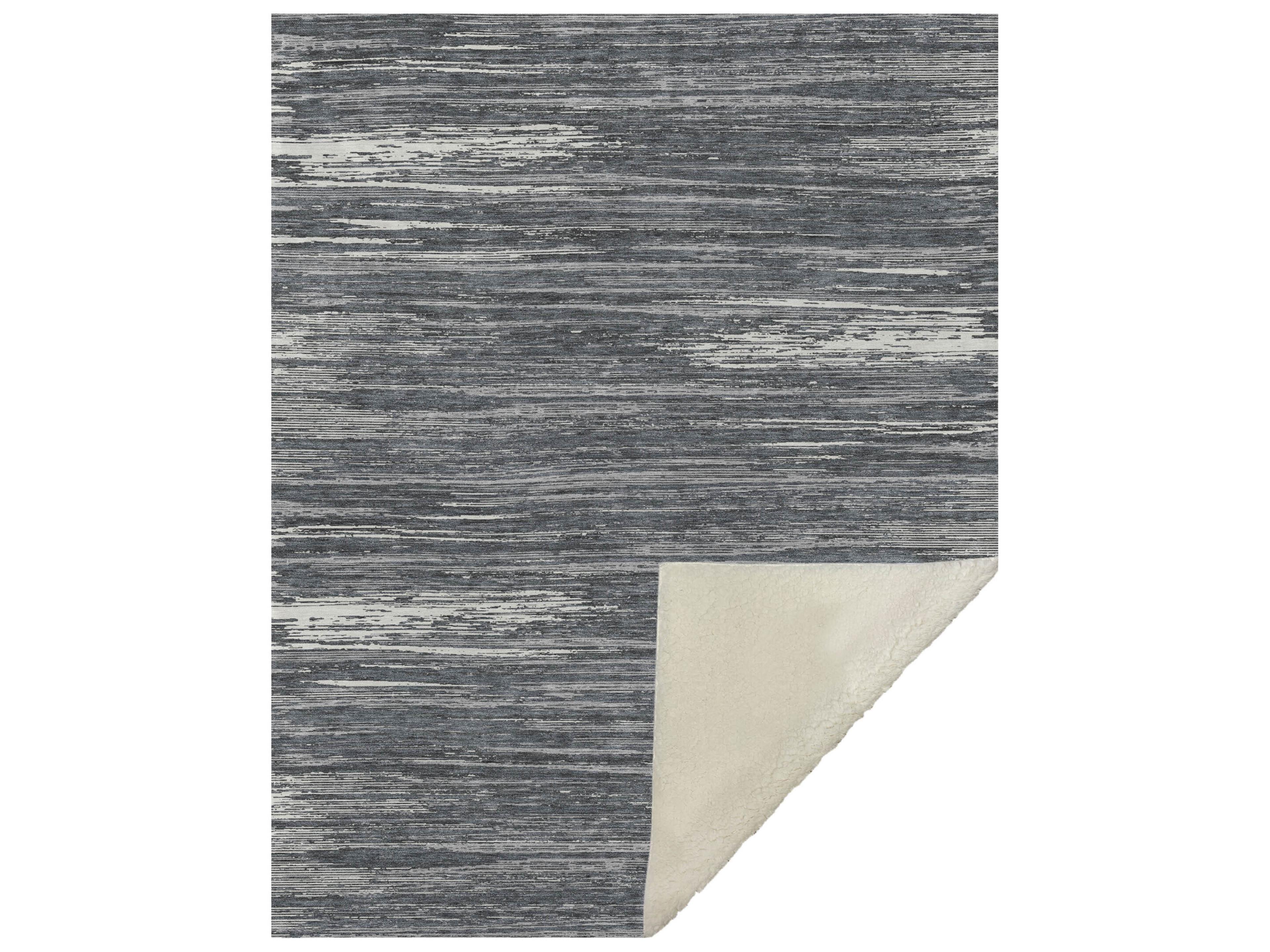 Dalyn Sherpa Gray Polyester Throw