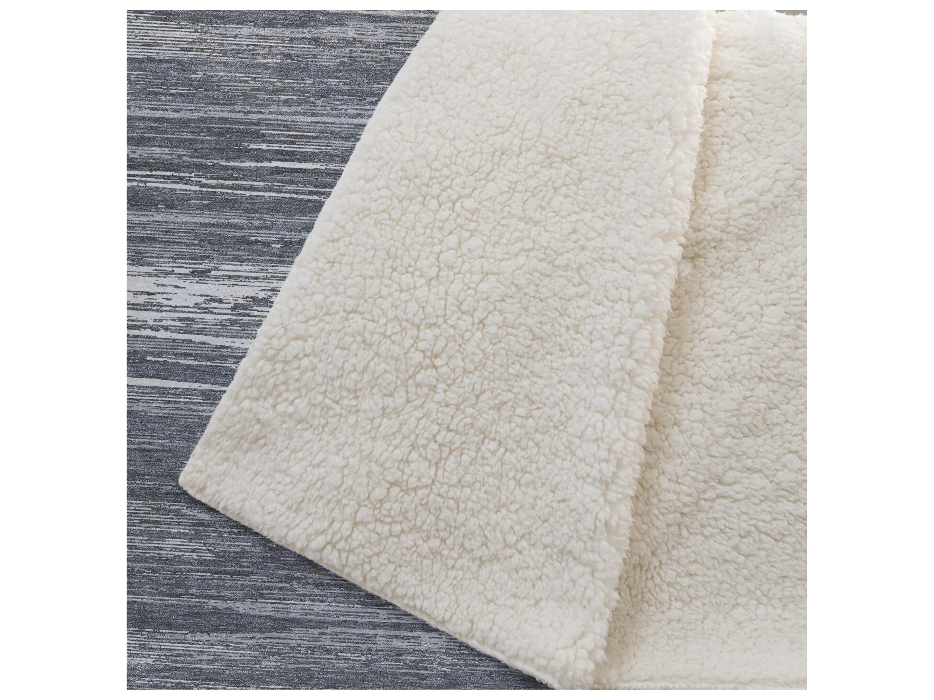 Dalyn Sherpa Gray Polyester Throw