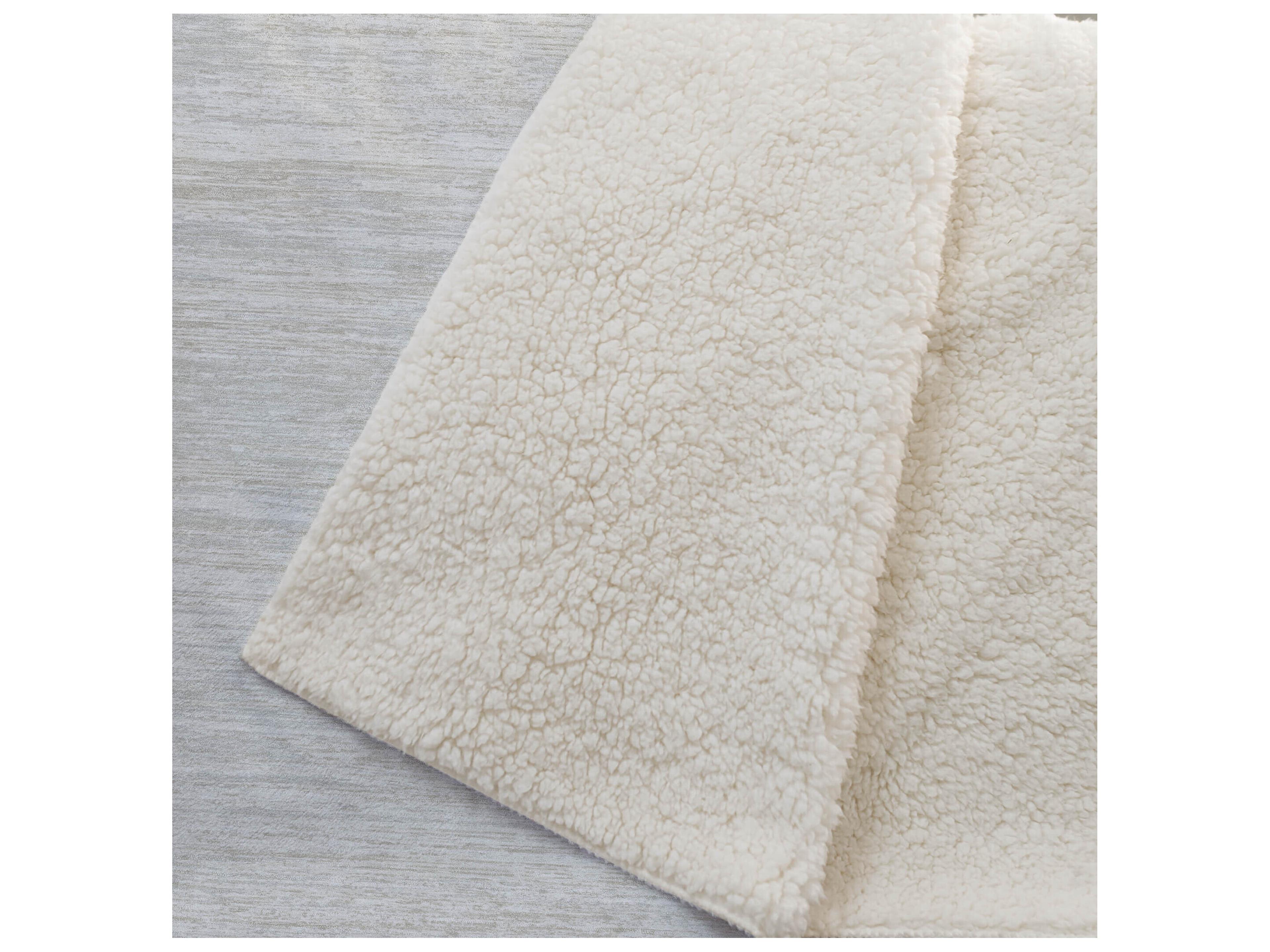 Dalyn Sherpa Ivory Polyester Throw