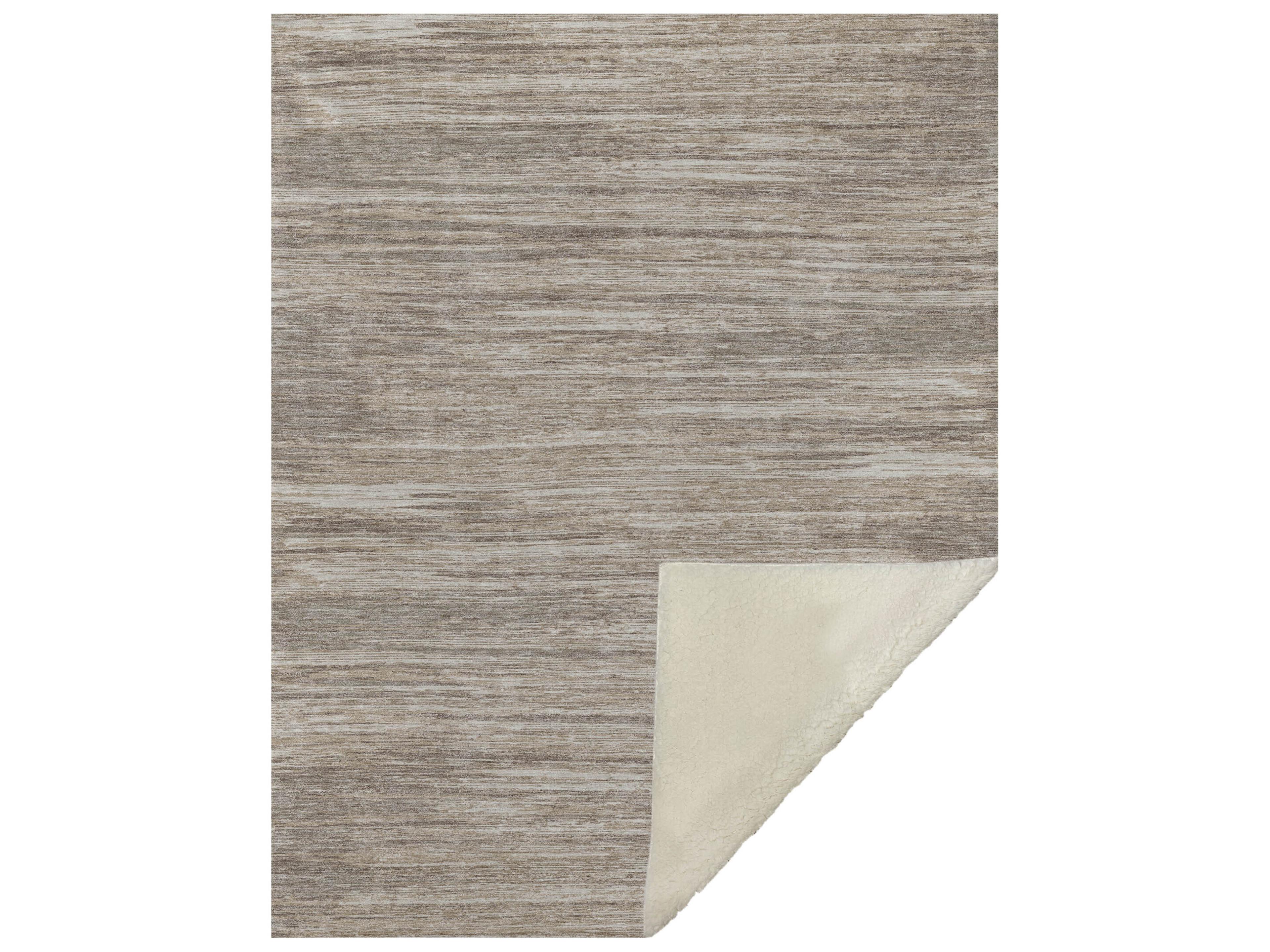 Dalyn Sherpa Brown Polyester Throw