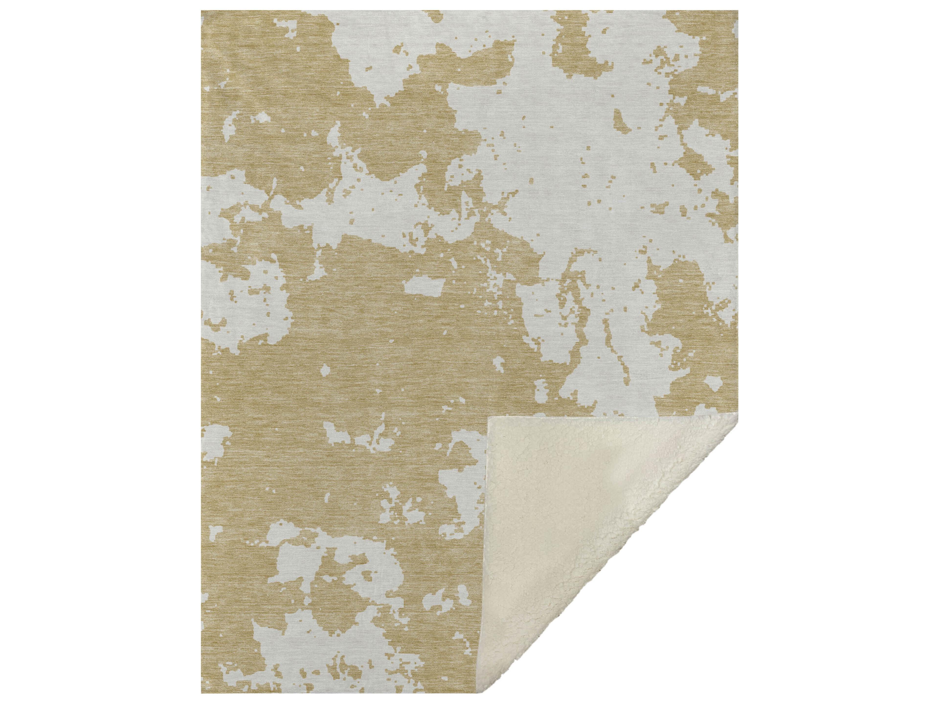 Sherpa Gold Polyester Throw