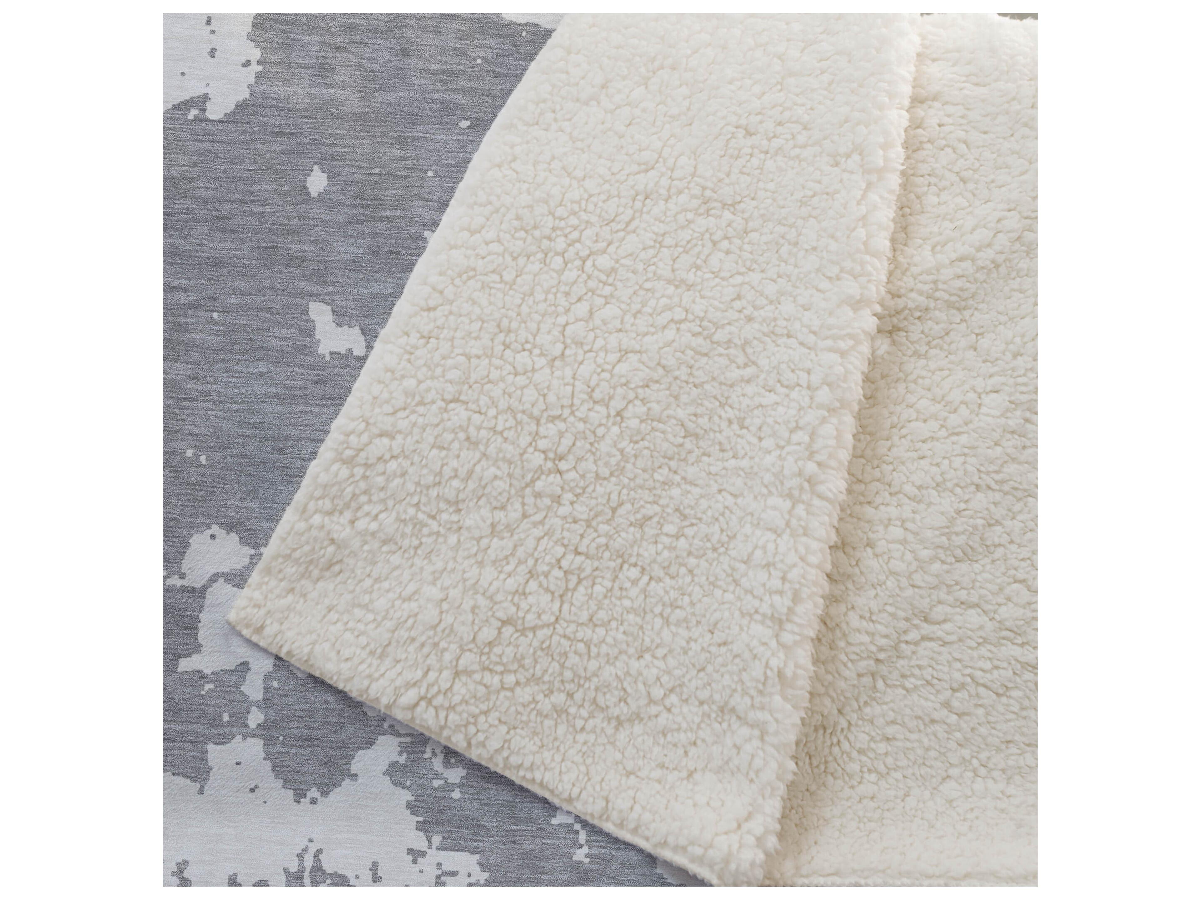 Dalyn Sherpa Gray Polyester Throw