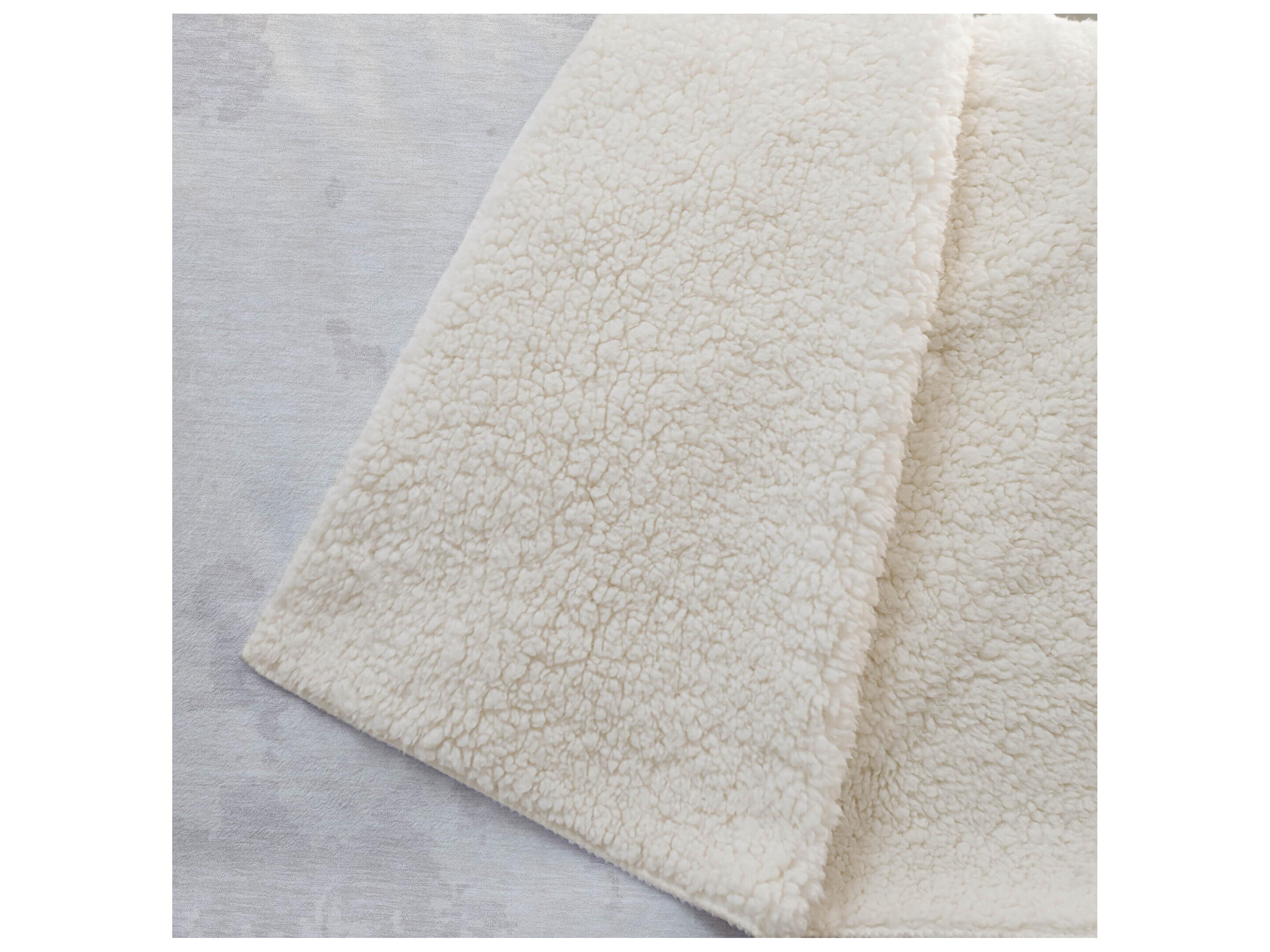 Dalyn Sherpa Ivory Polyester Throw