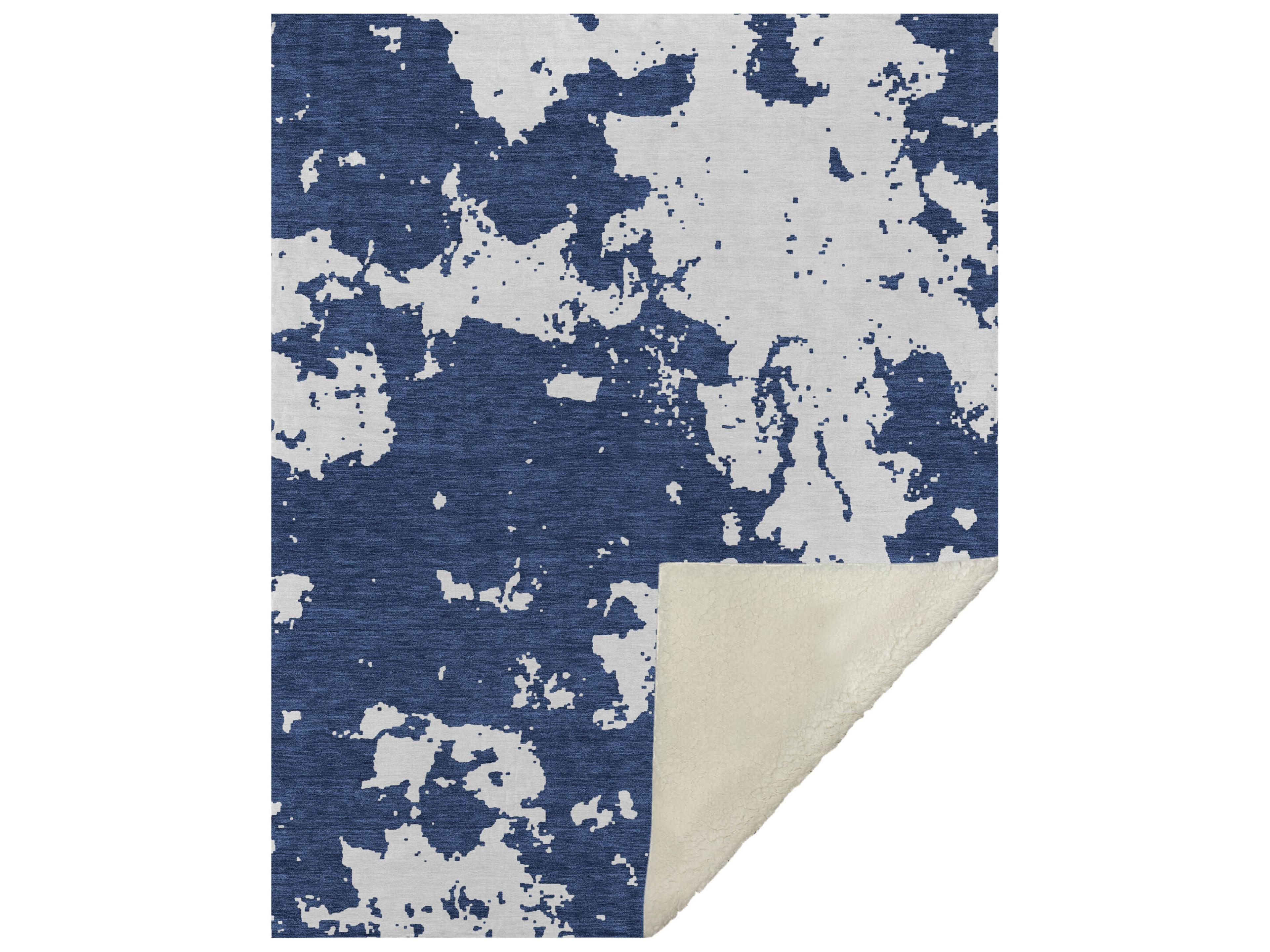 Dalyn Sherpa Blue Polyester Throw