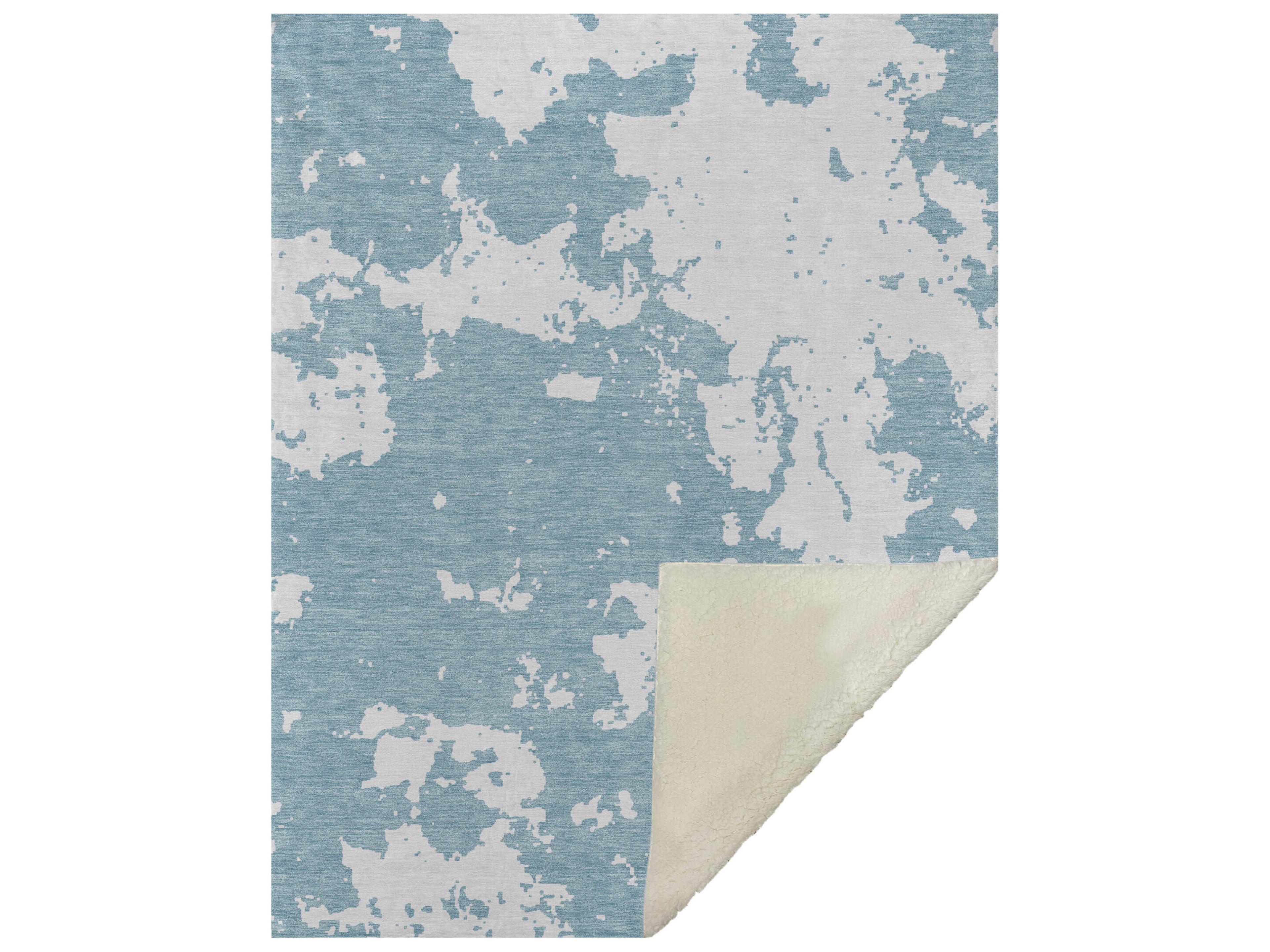 Dalyn Sherpa Blue Polyester Throw