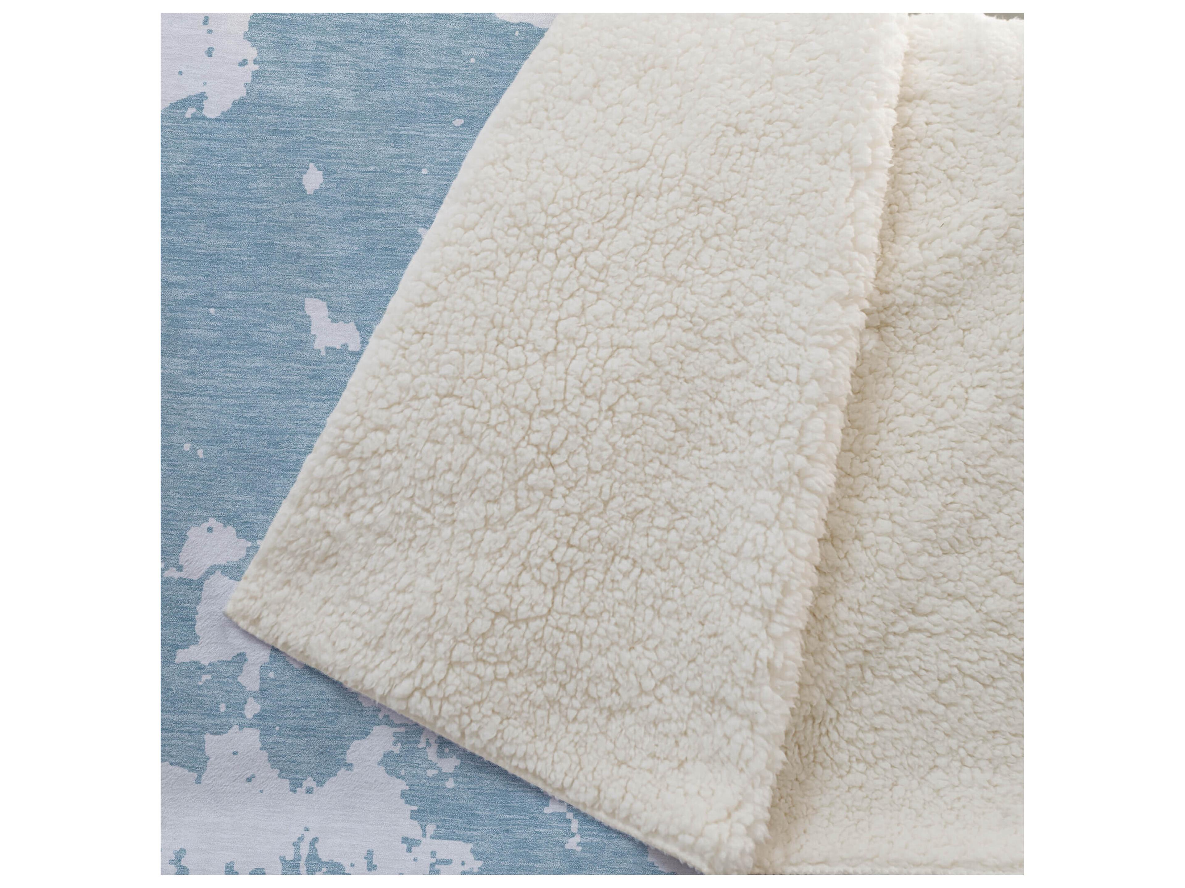 Dalyn Sherpa Blue Polyester Throw