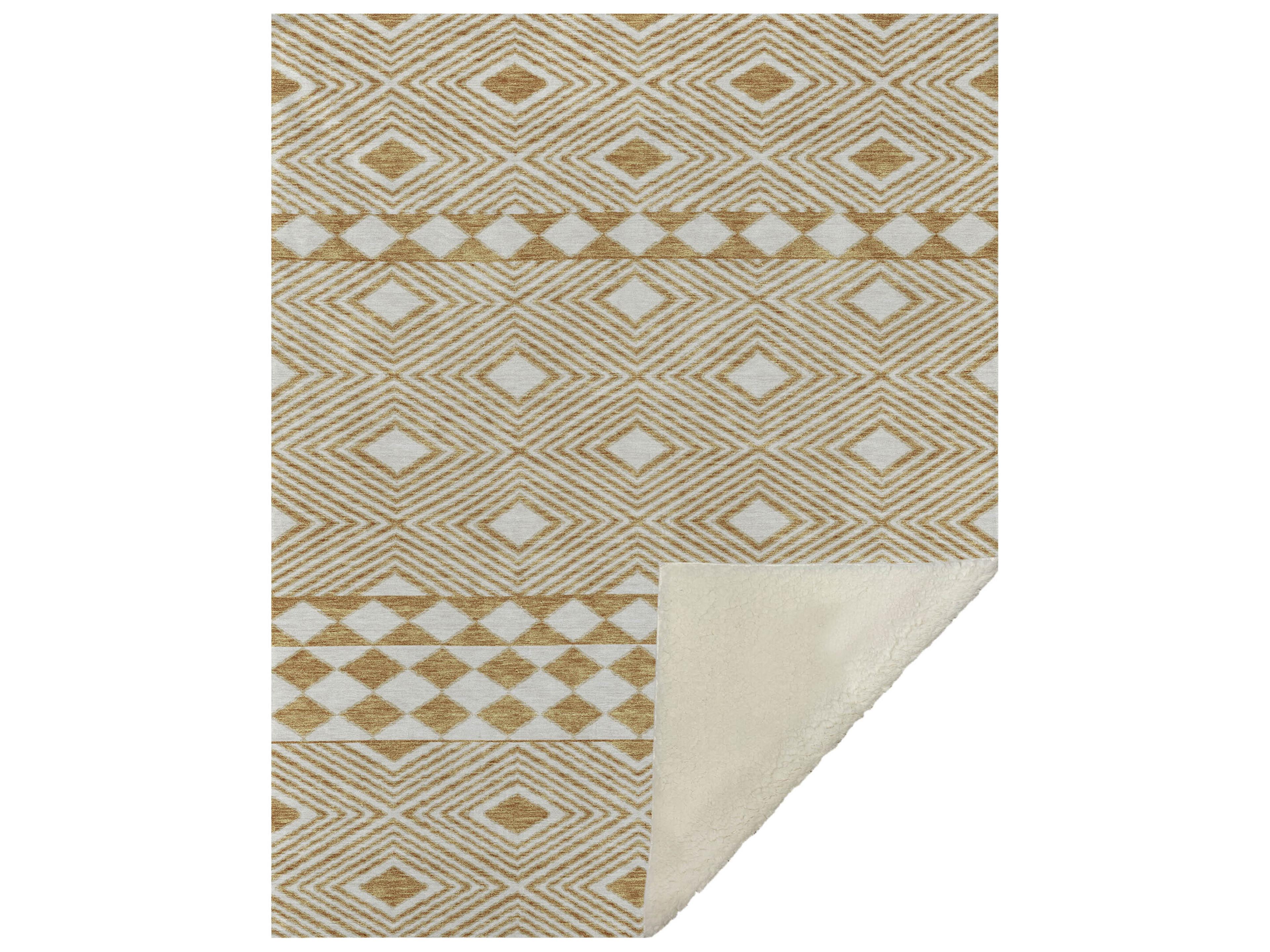 Sherpa Gold Polyester Throw