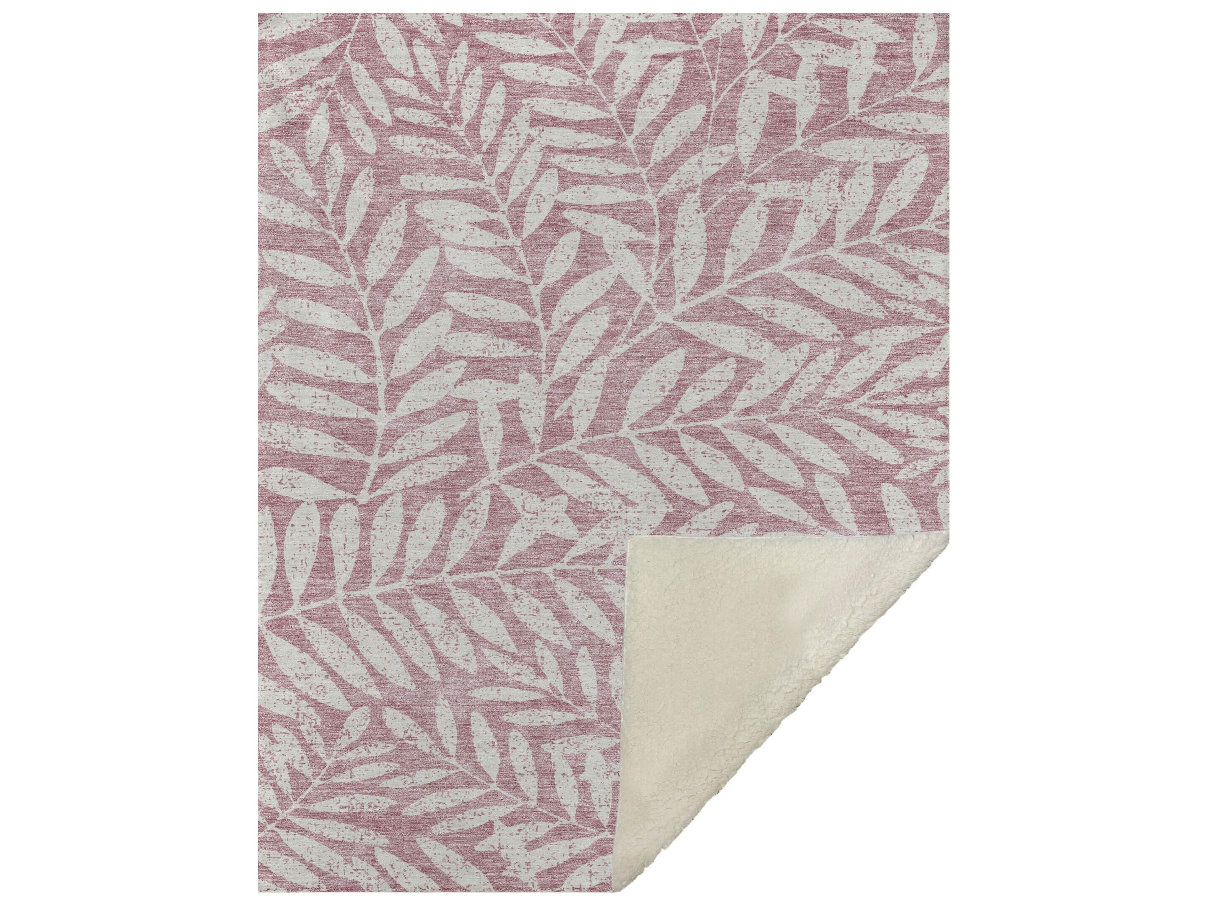 Sherpa Pink Polyester Throw