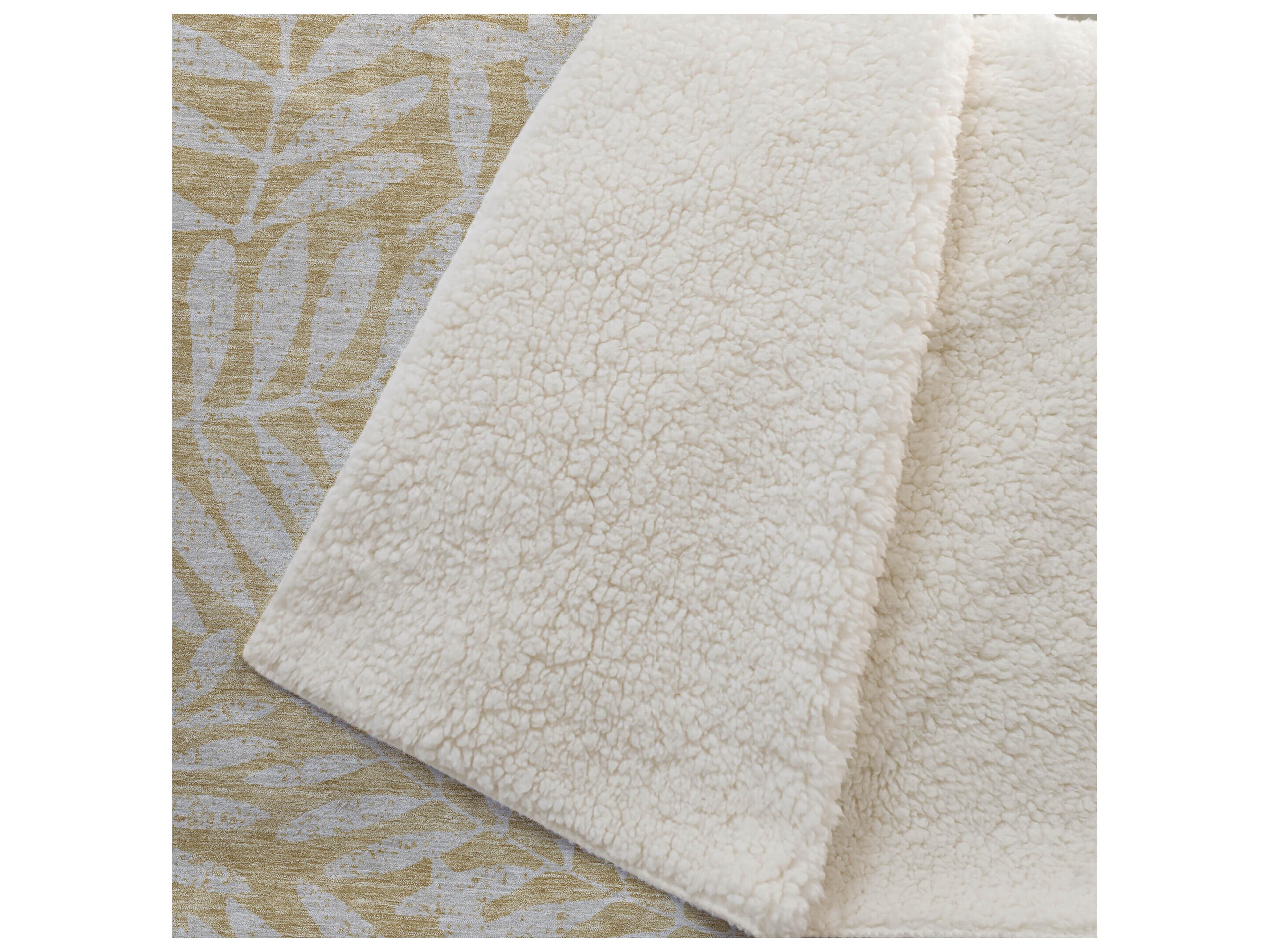 Dalyn Sherpa Gold Polyester Throw