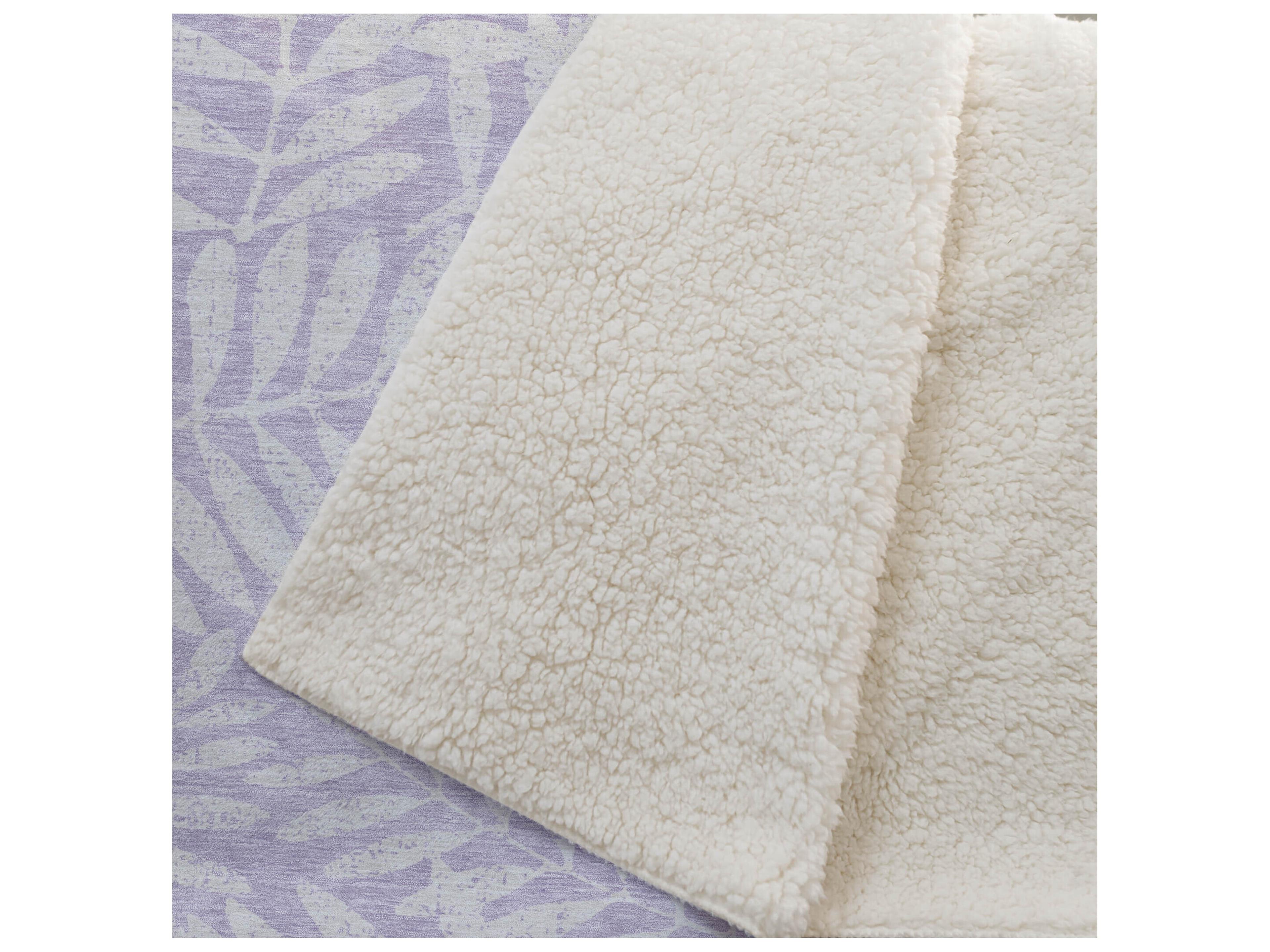 Dalyn Sherpa Purple Polyester Throw