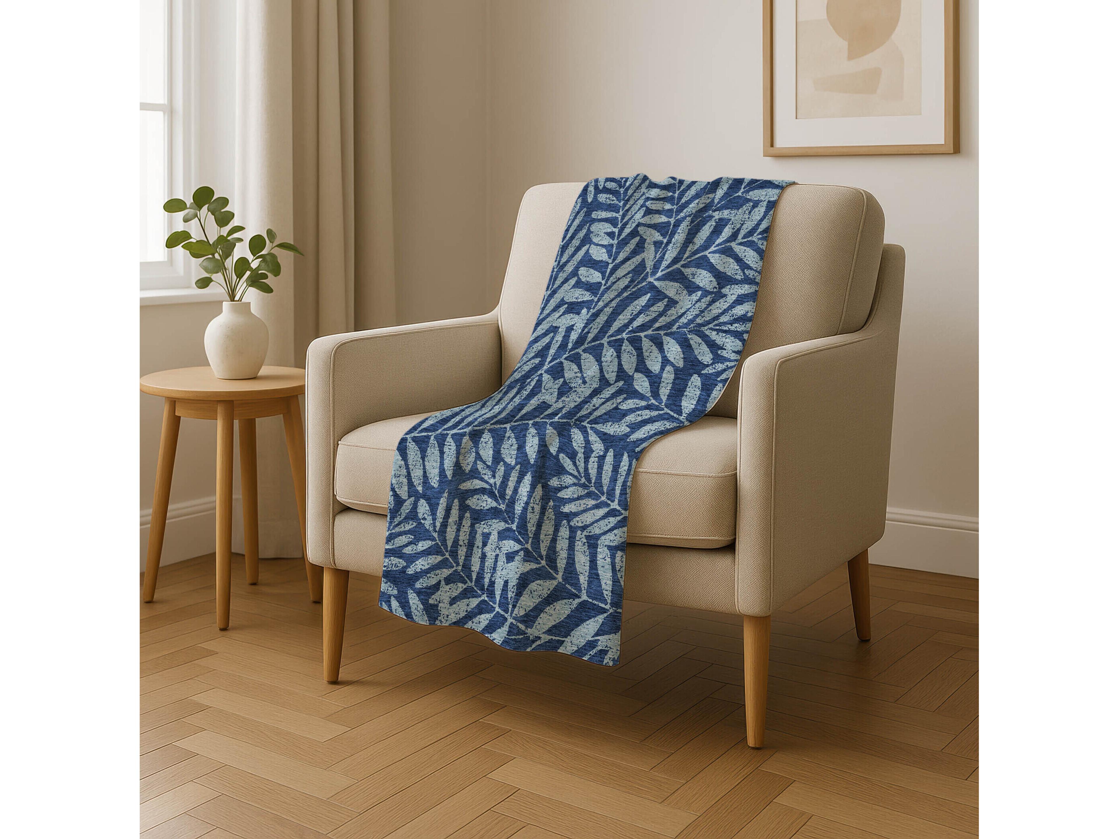 Dalyn Sherpa Blue Polyester Throw
