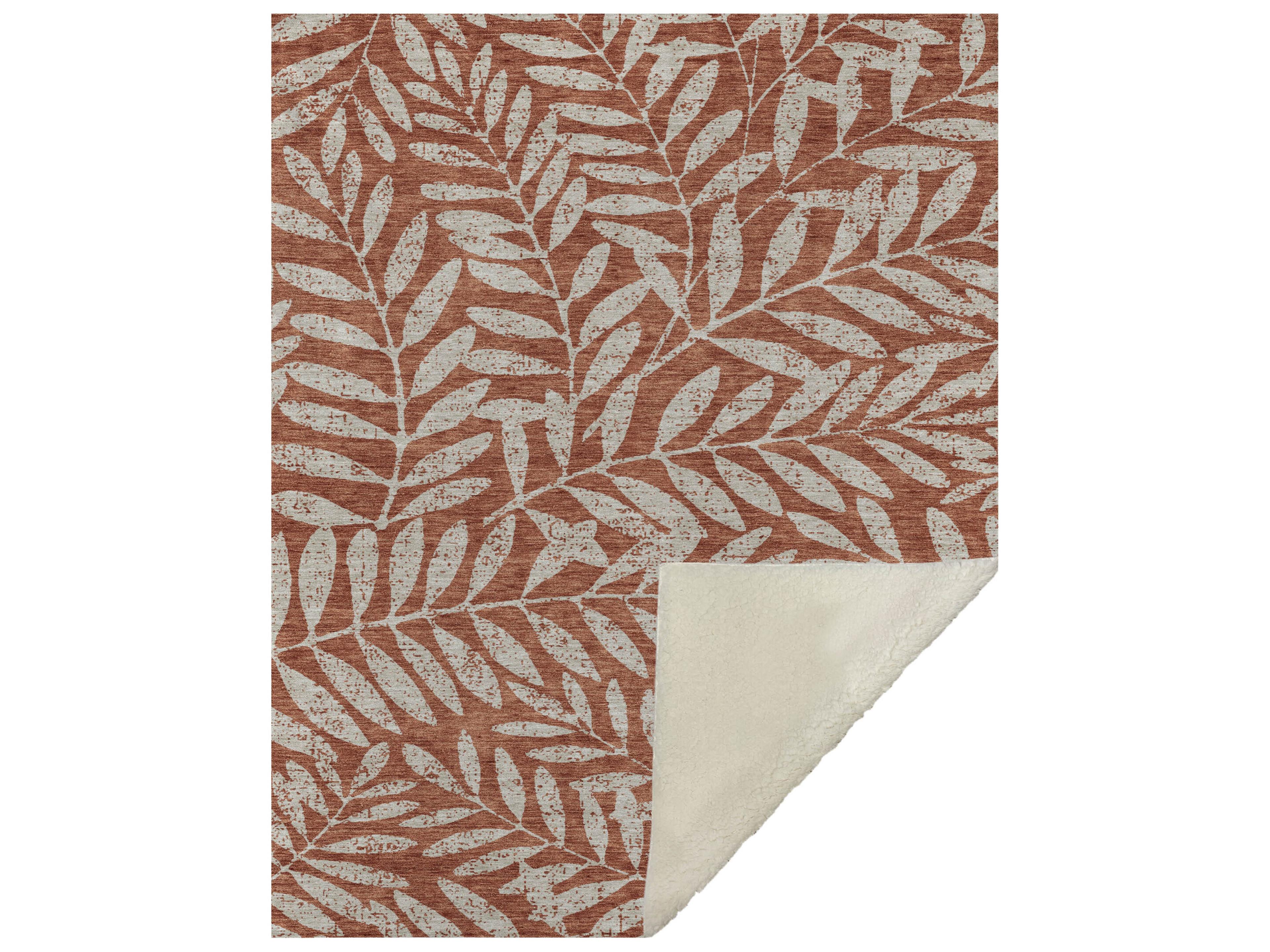 Dalyn Sherpa Orange Polyester Throw
