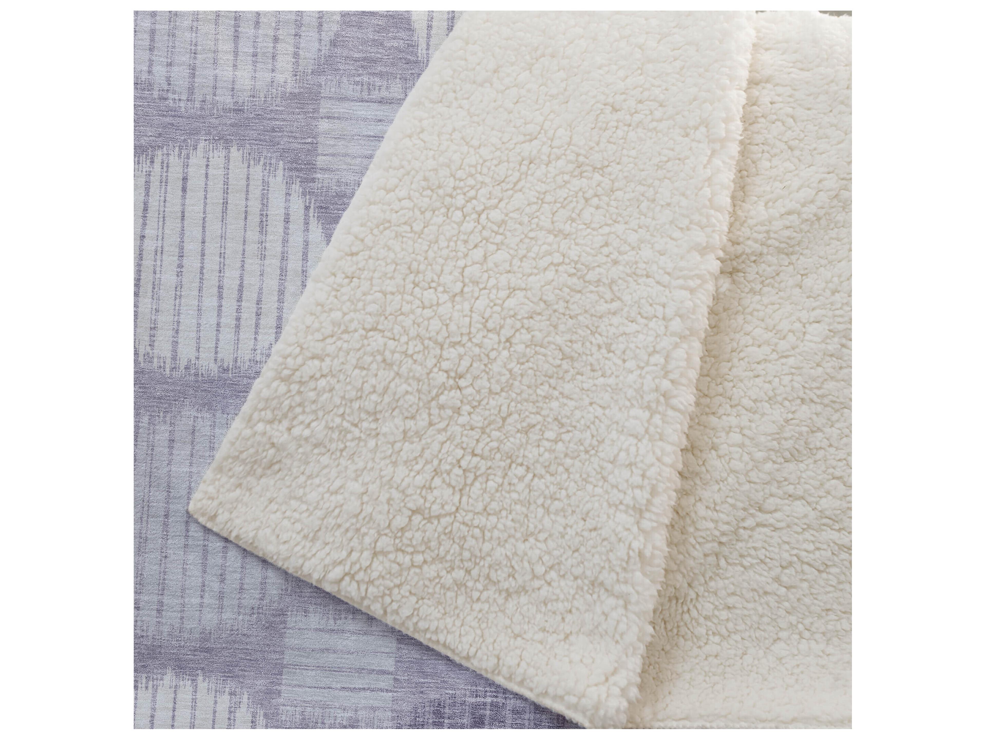 Dalyn Sherpa Purple Polyester Throw