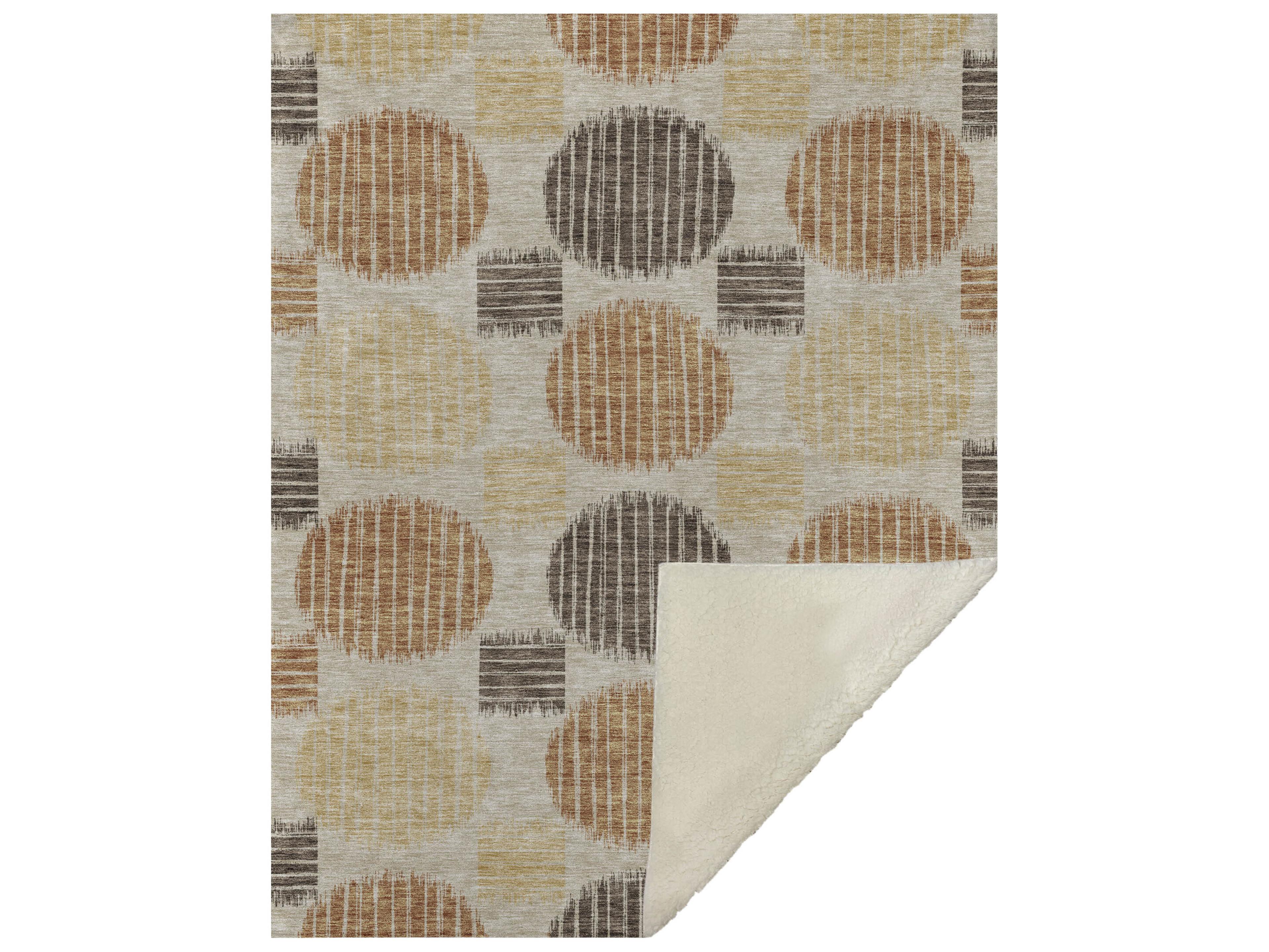 Dalyn Sherpa Brown Polyester Throw