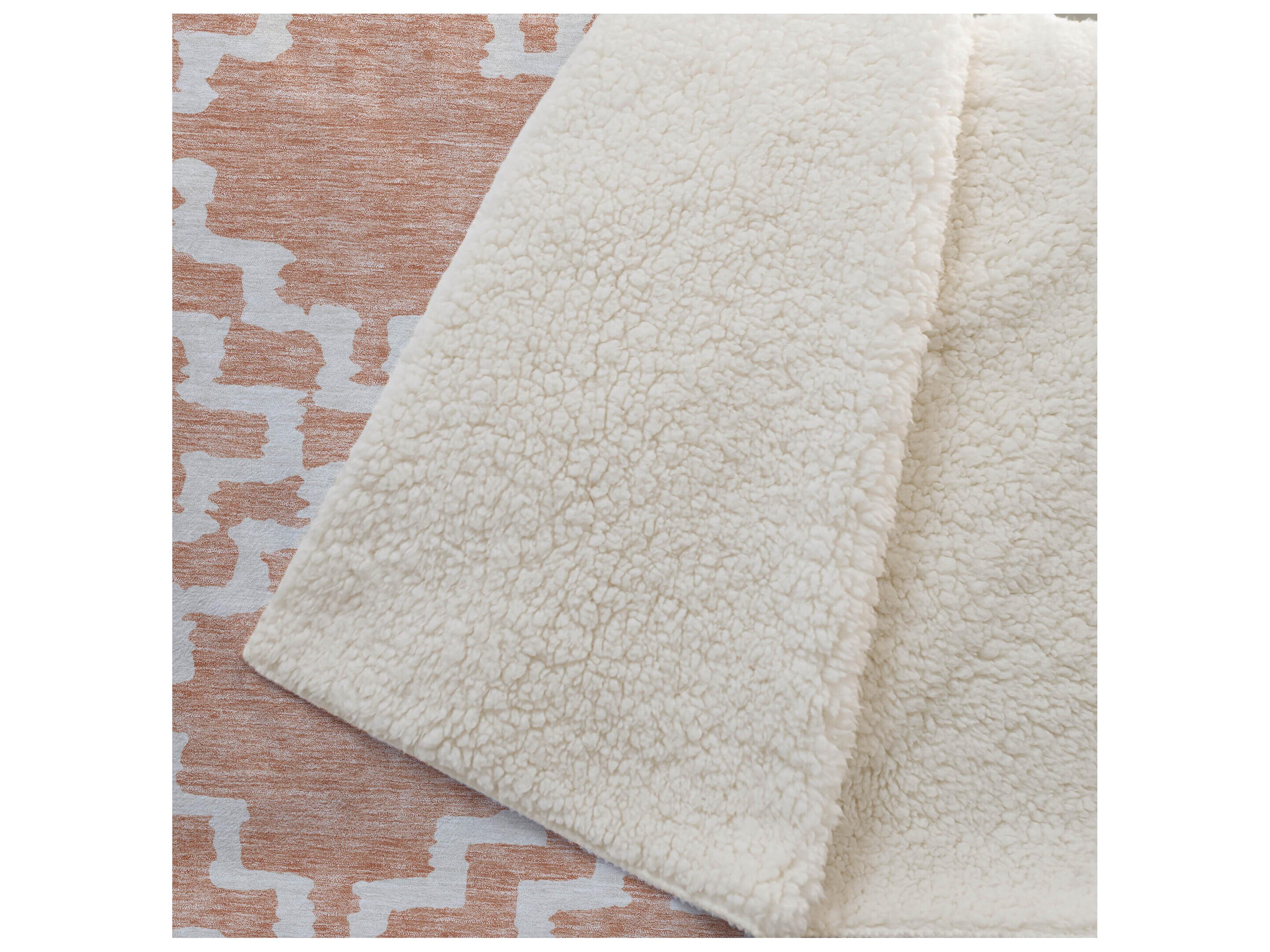 Dalyn Sherpa Orange Polyester Throw