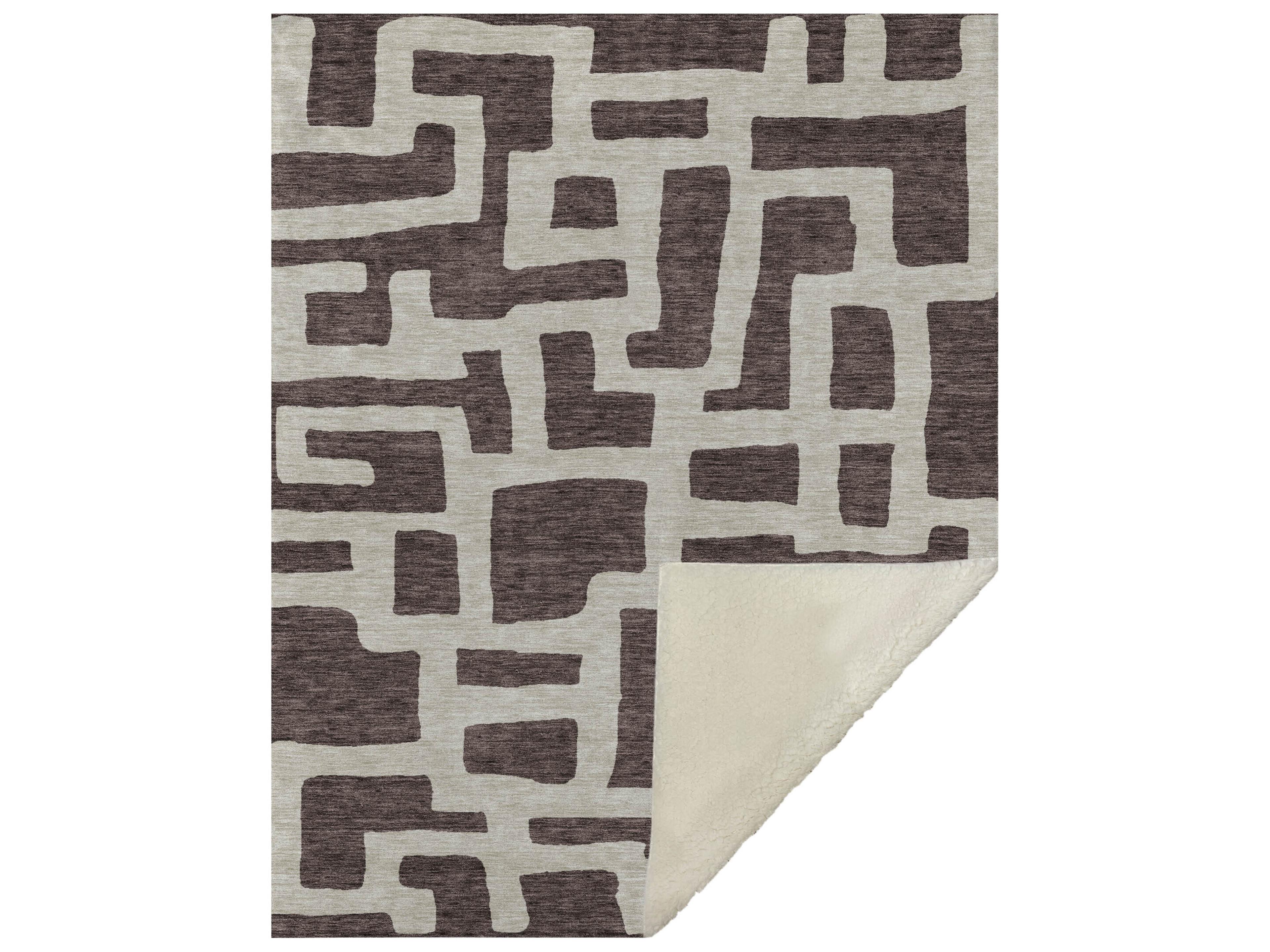 Sherpa Brown Polyester Throw