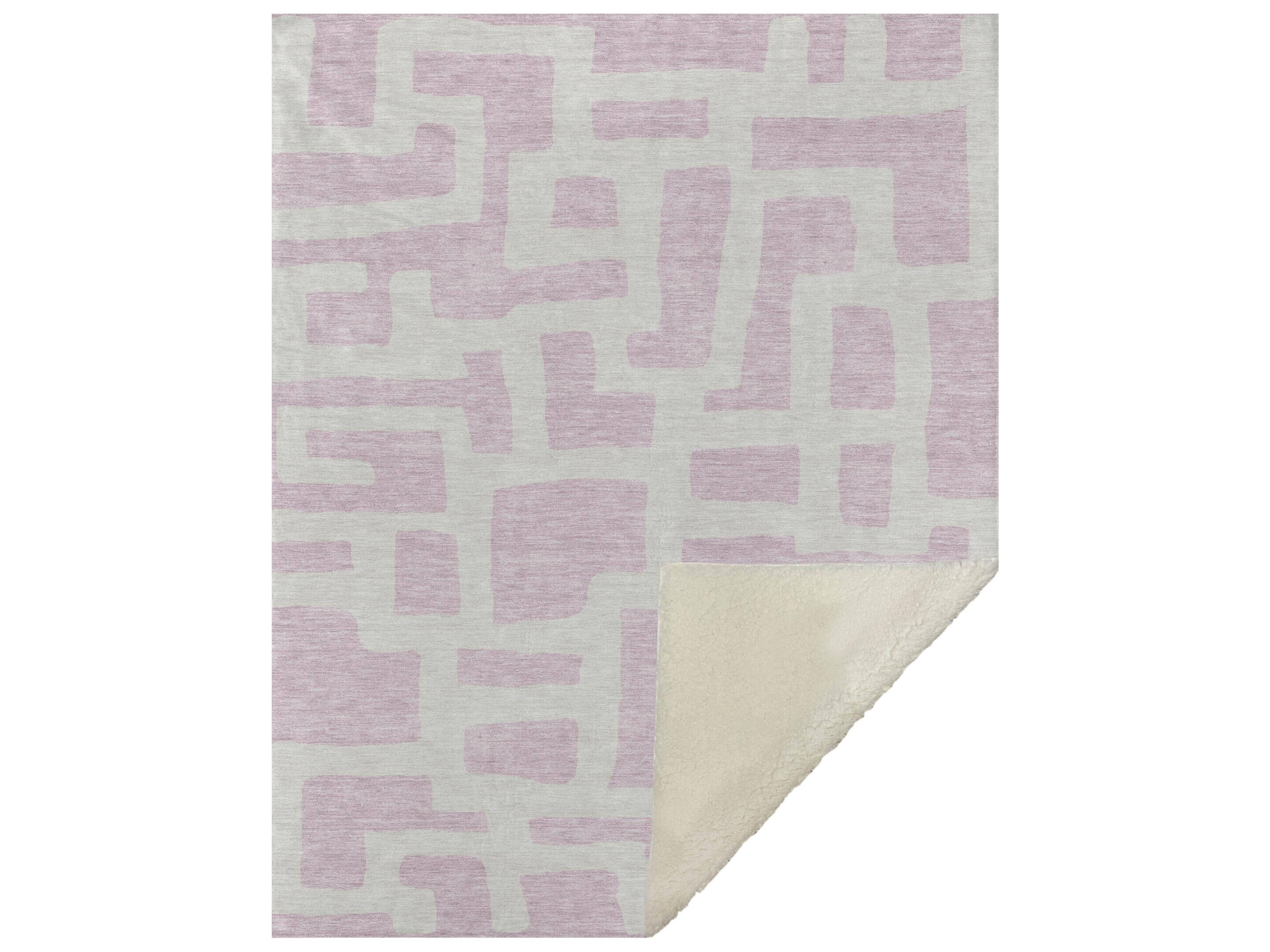 Sherpa Pink Polyester Throw
