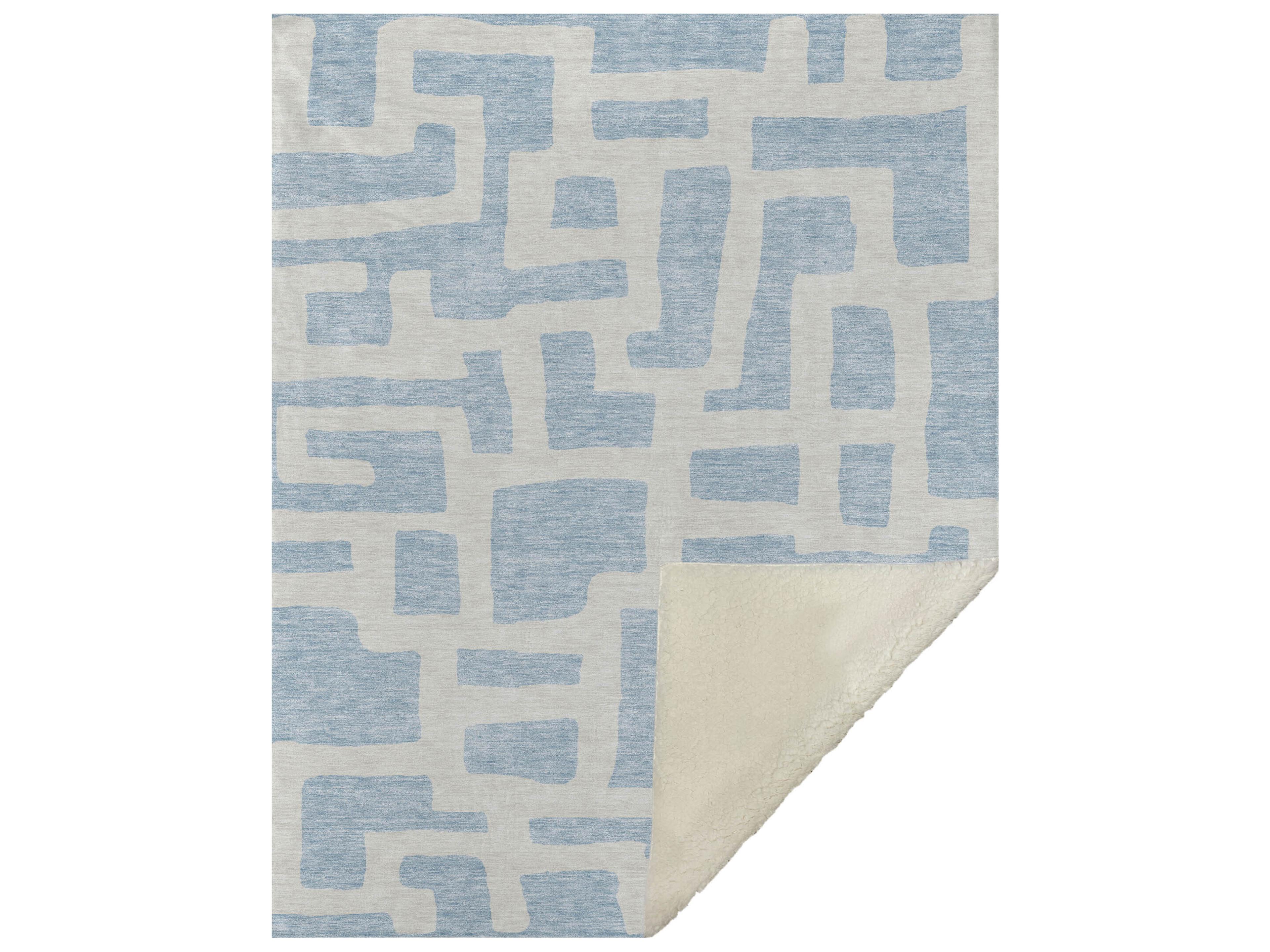 Dalyn Sherpa Blue Polyester Throw