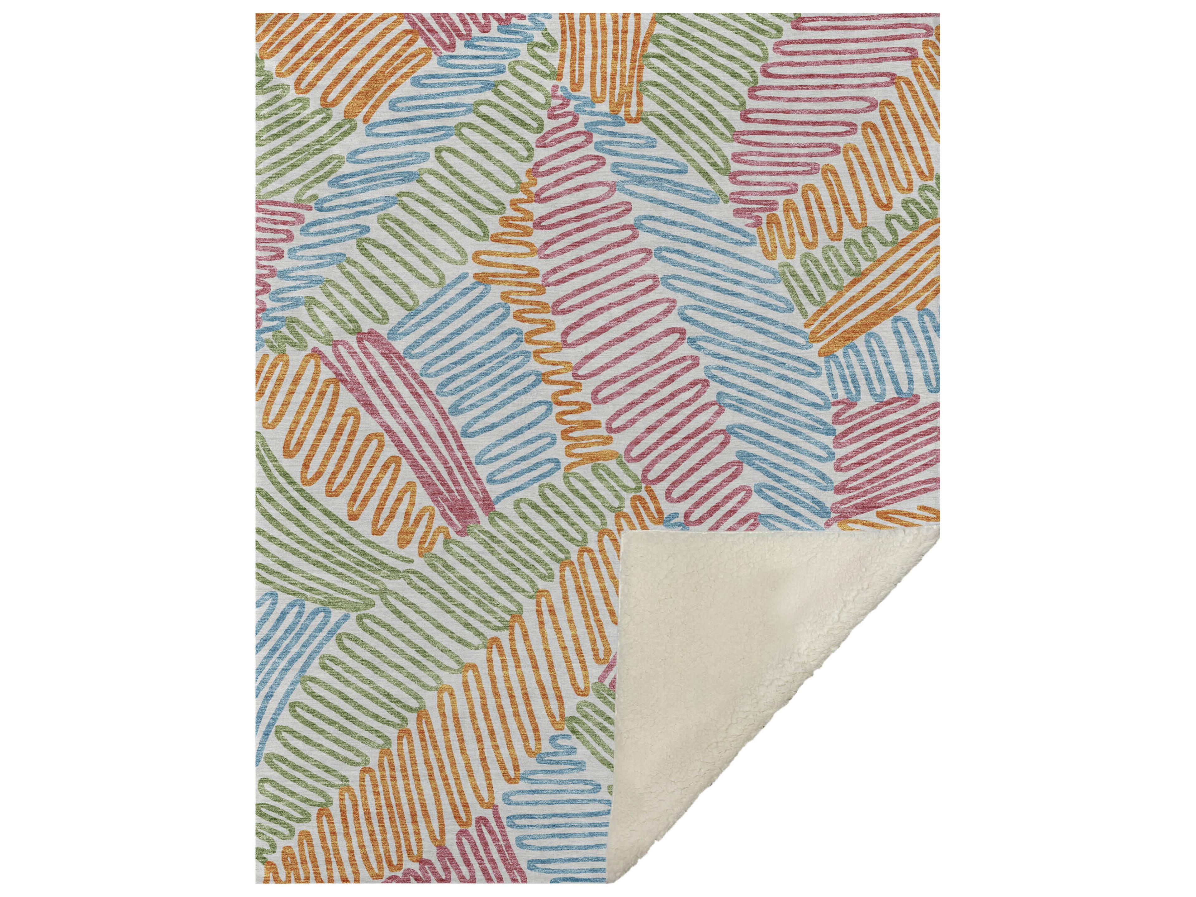 Dalyn Sherpa Ivory Polyester Throw