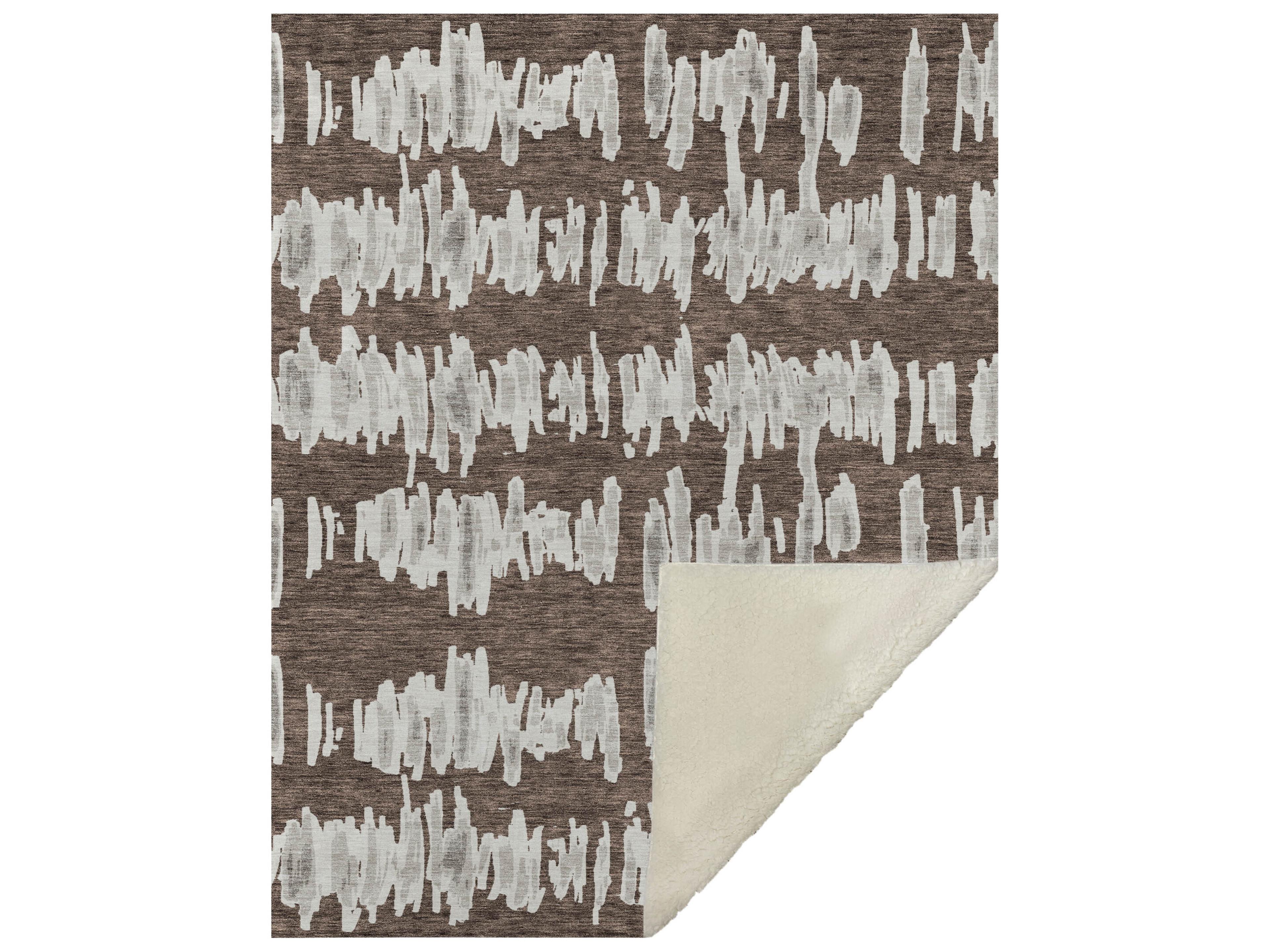 Sherpa Brown Polyester Throw