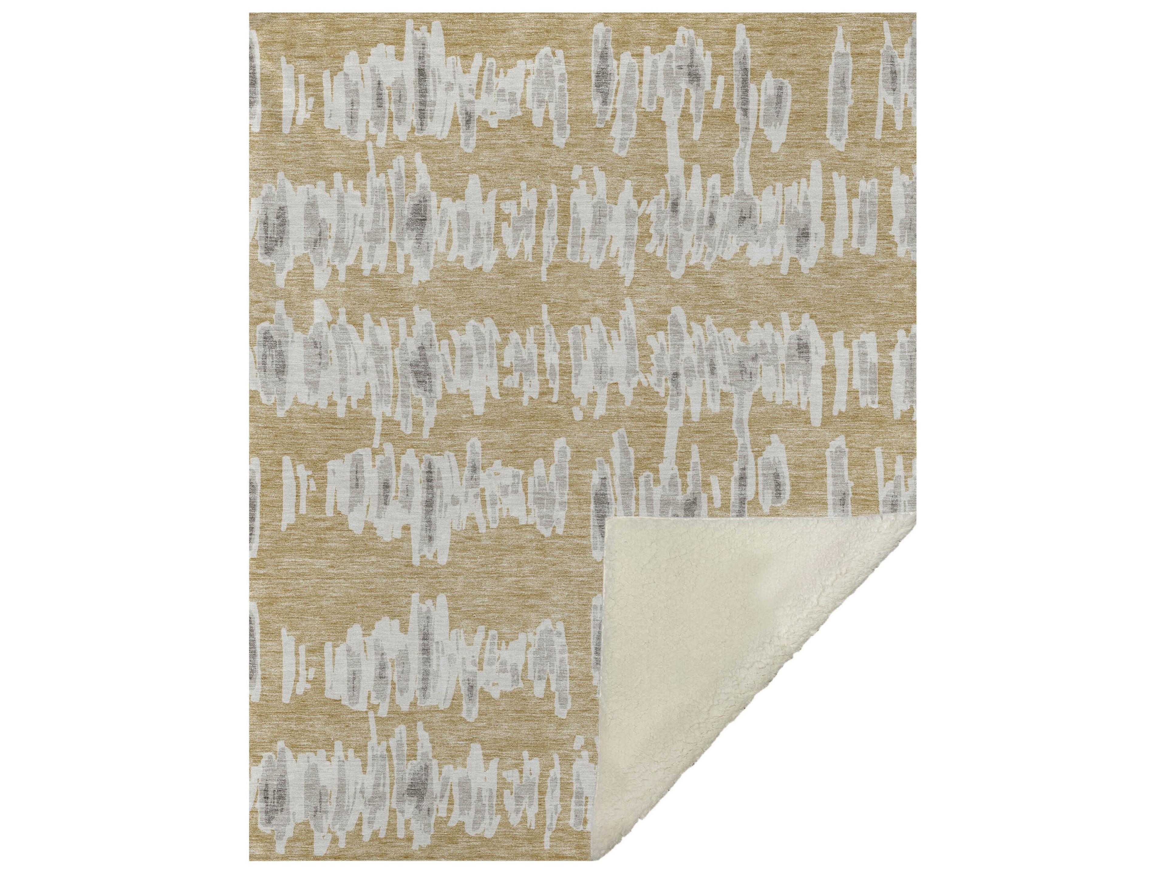 Sherpa Gold Polyester Throw