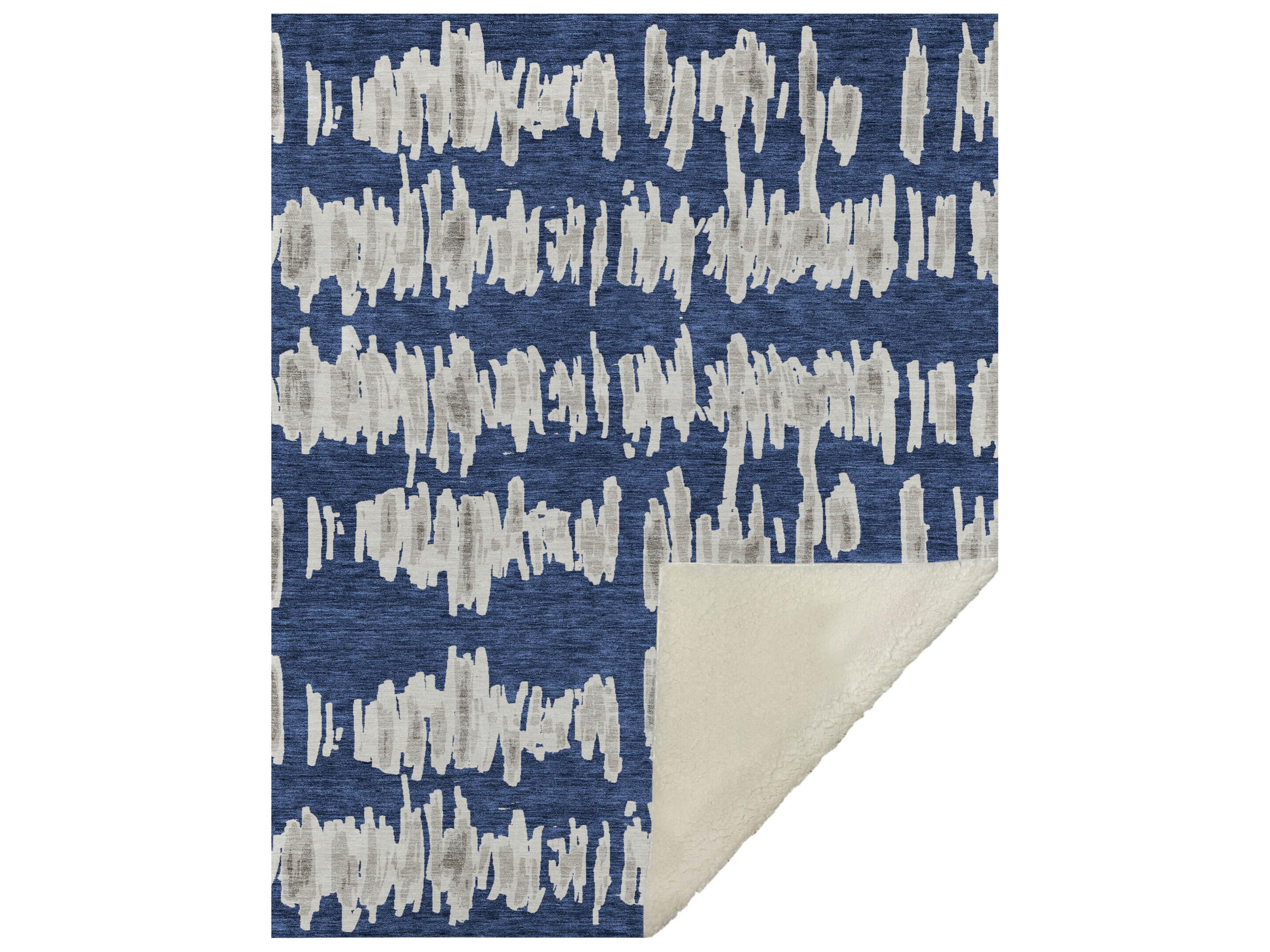 Dalyn Sherpa Blue Polyester Throw