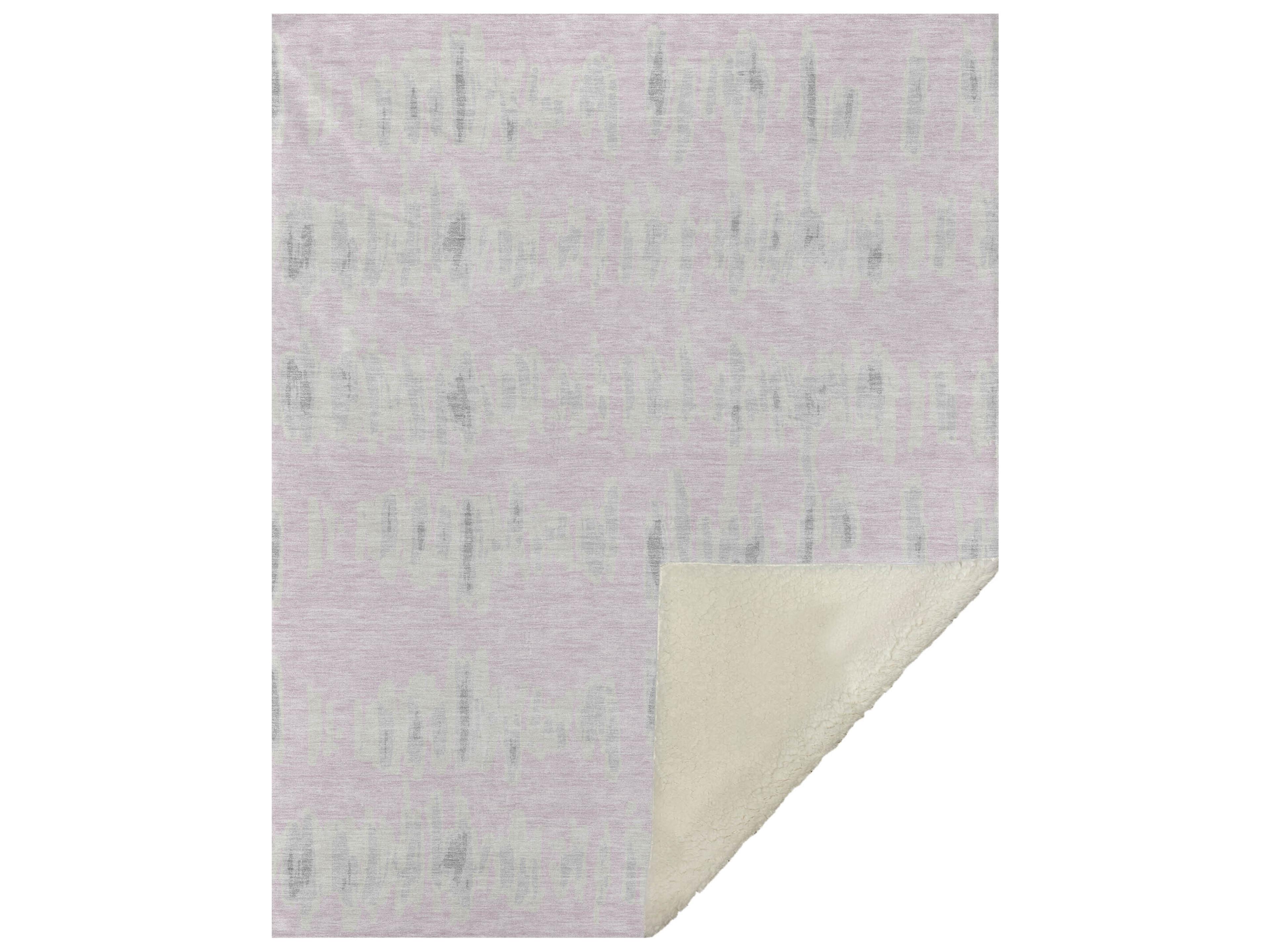 Sherpa Pink Polyester Throw