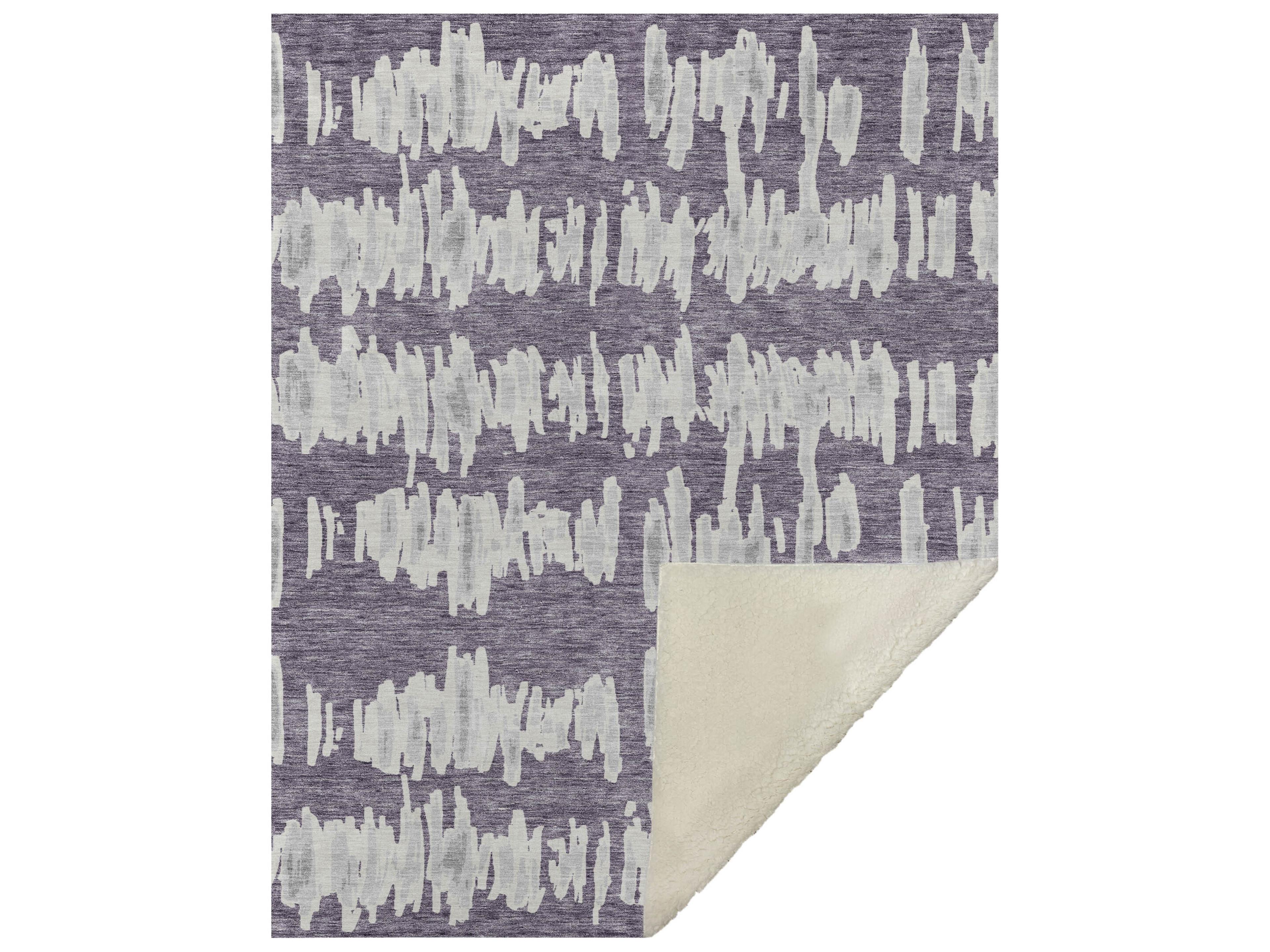 Sherpa Purple Polyester Throw