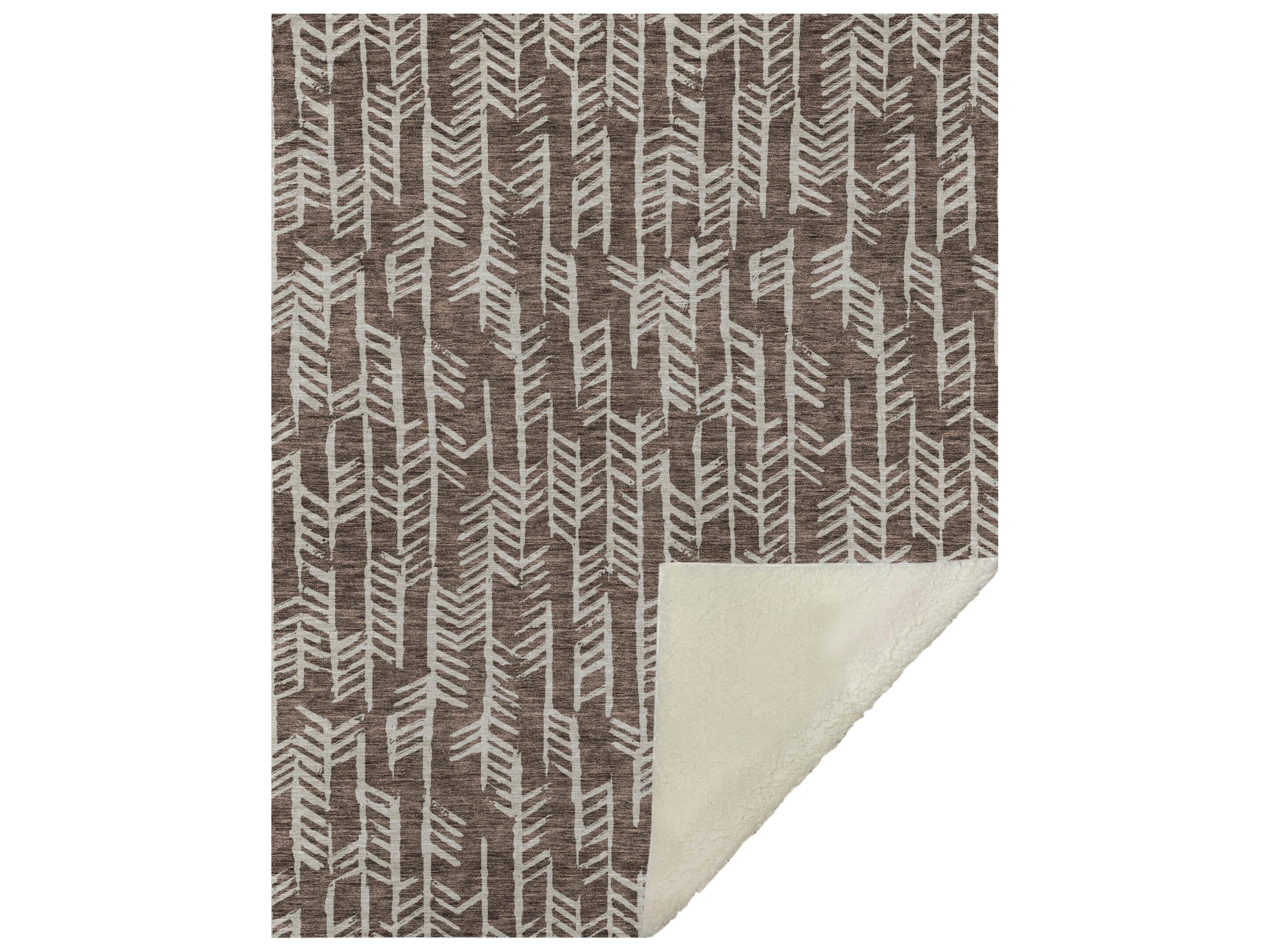 Sherpa Brown Polyester Throw