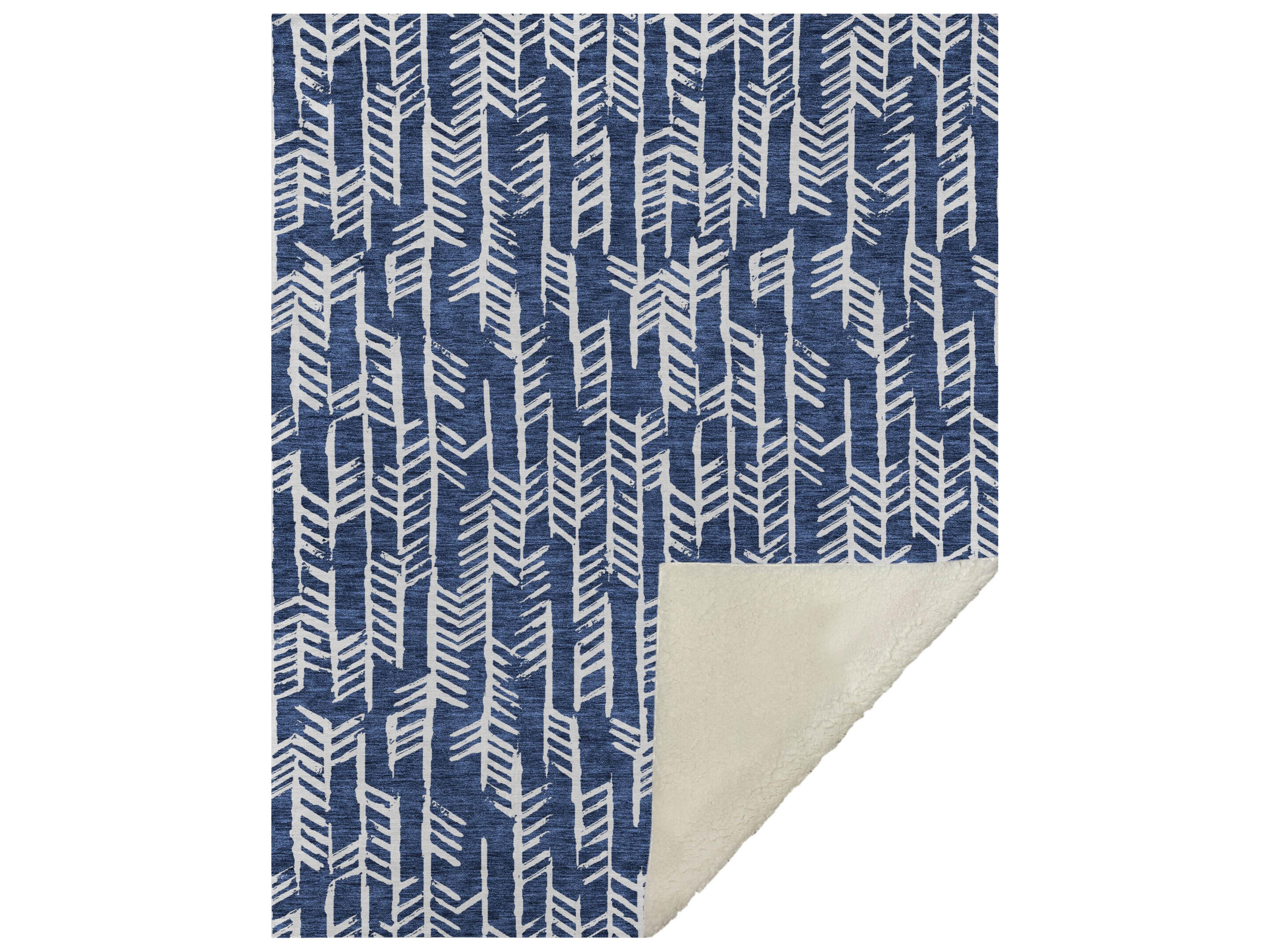 Dalyn Sherpa Blue Polyester Throw