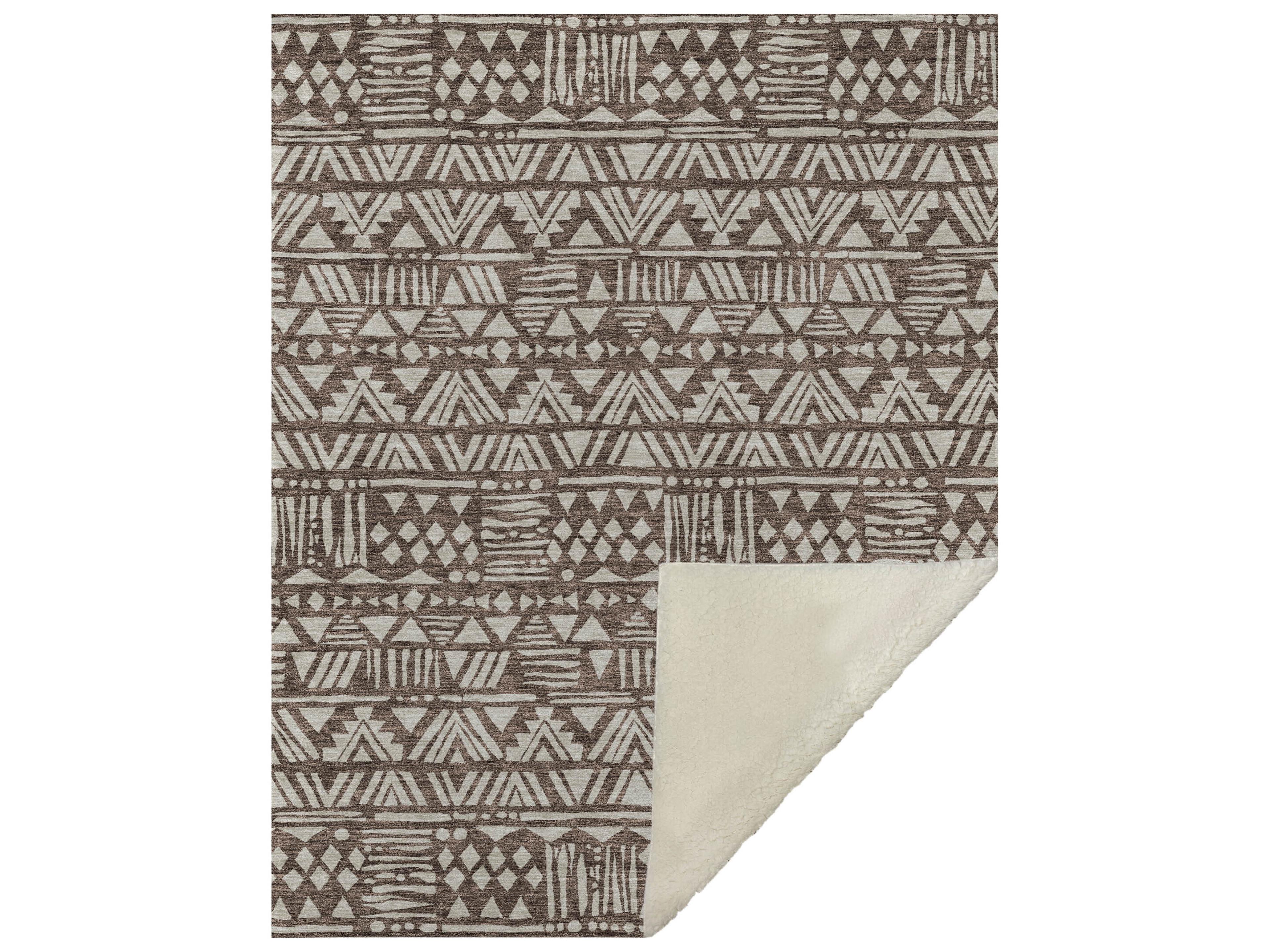 Sherpa Brown Polyester Throw