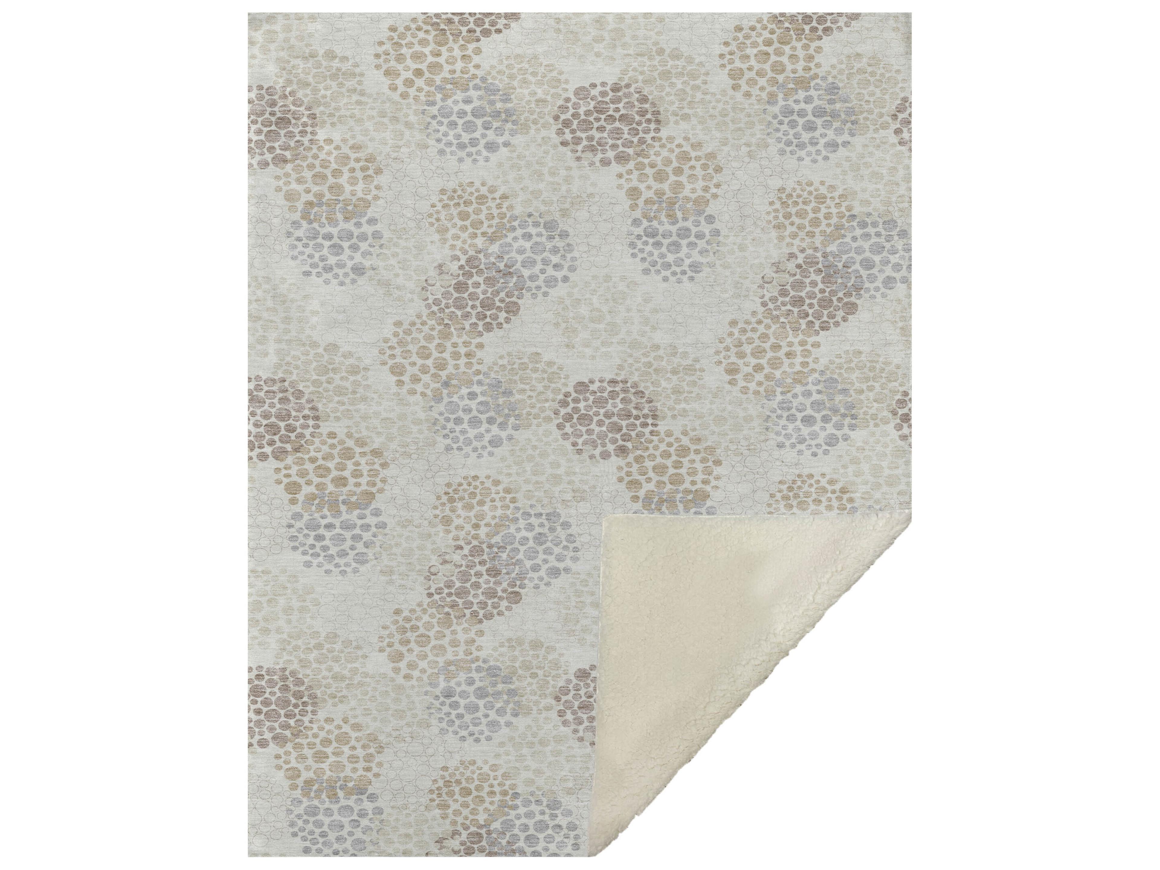 Dalyn Sherpa Ivory Polyester Throw