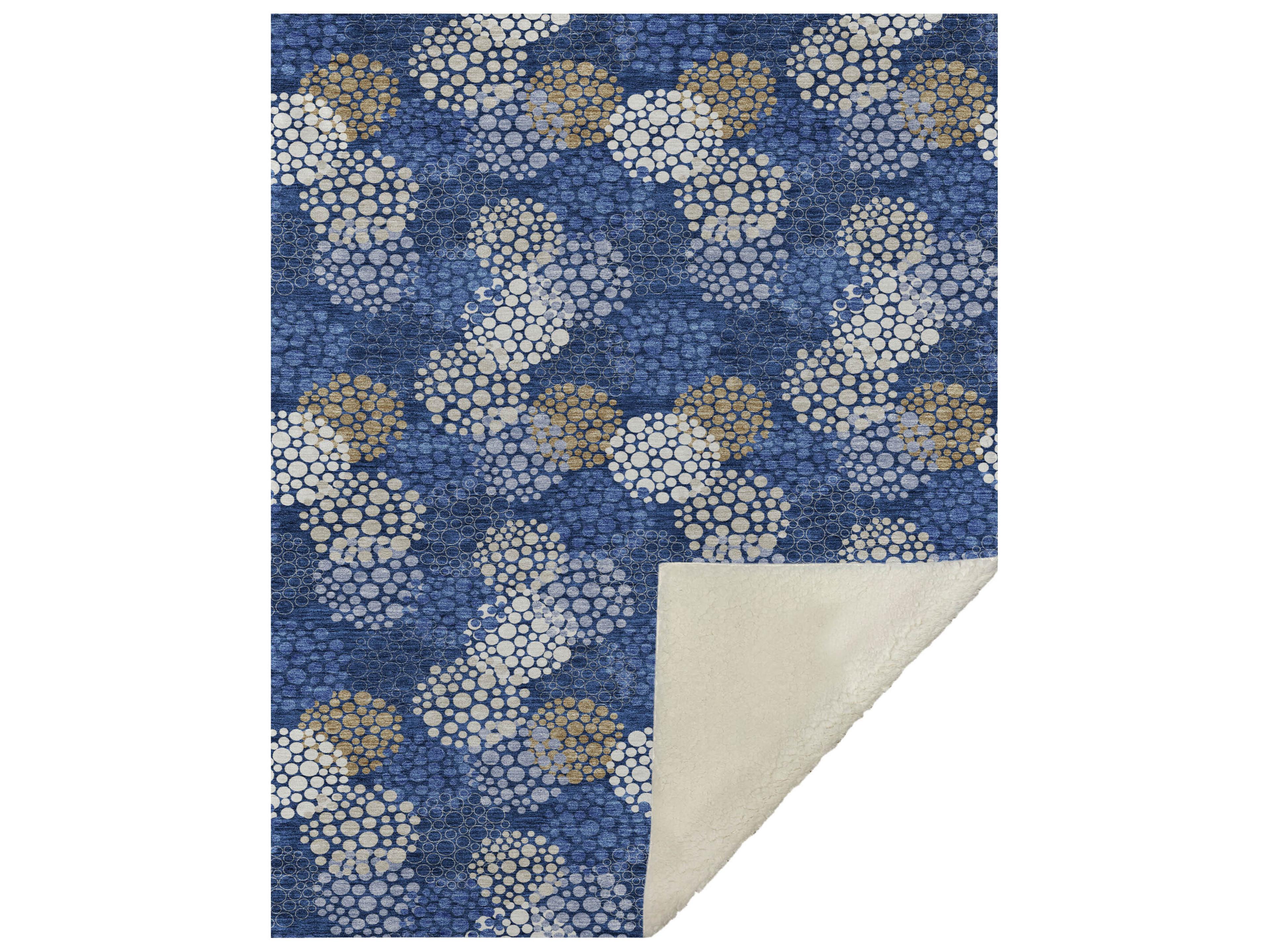 Dalyn Sherpa Blue Polyester Throw