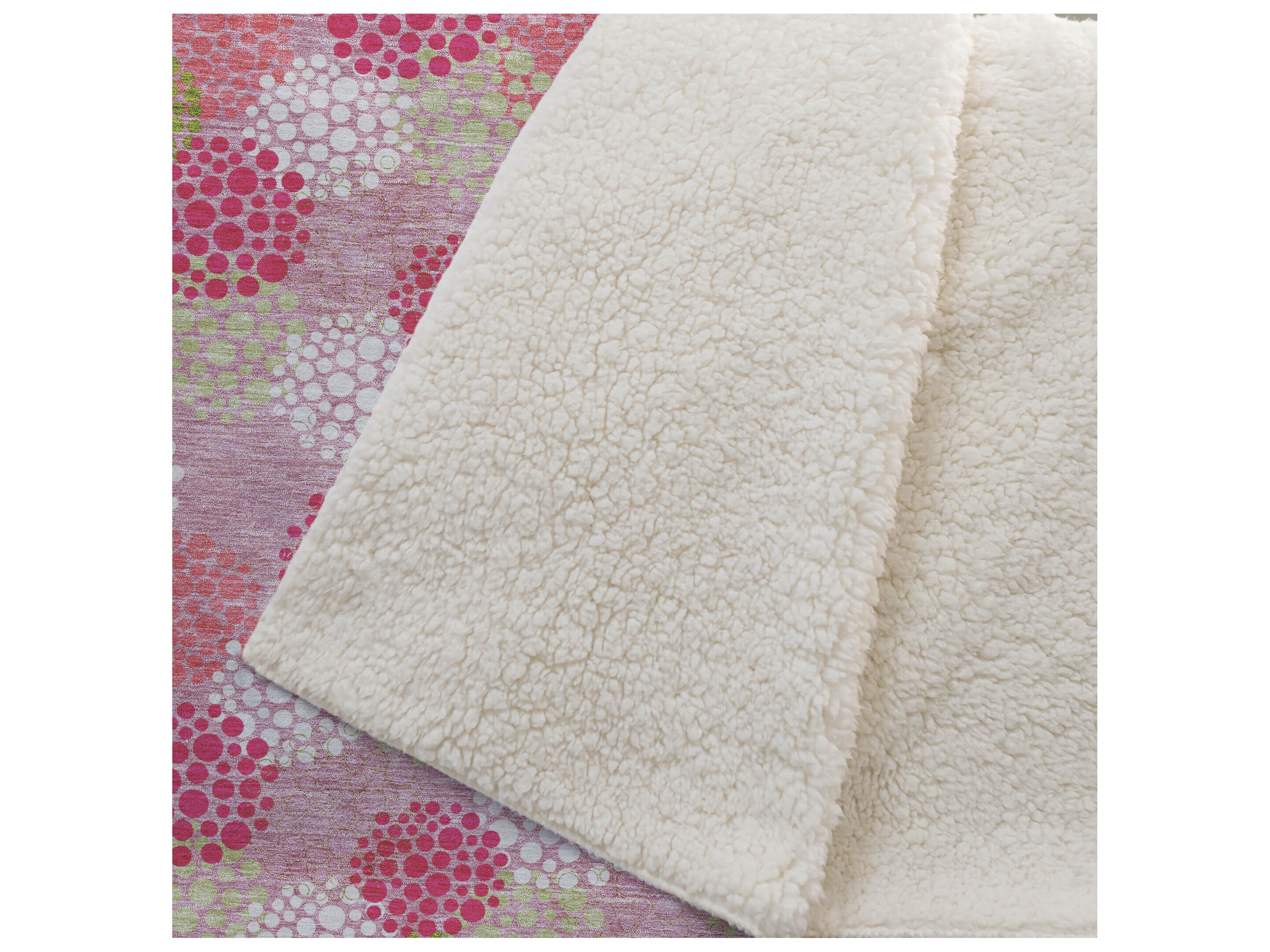 Dalyn Sherpa Pink Polyester Throw