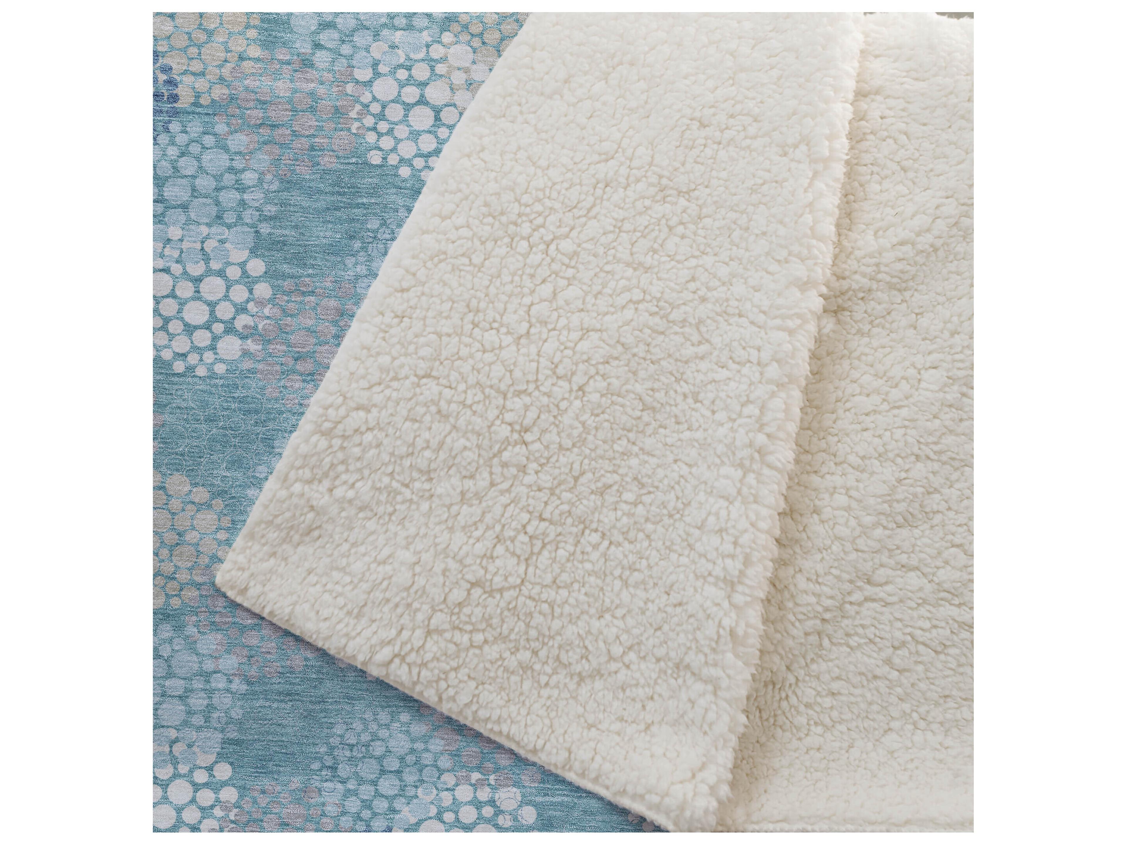 Dalyn Sherpa Teal Polyester Throw