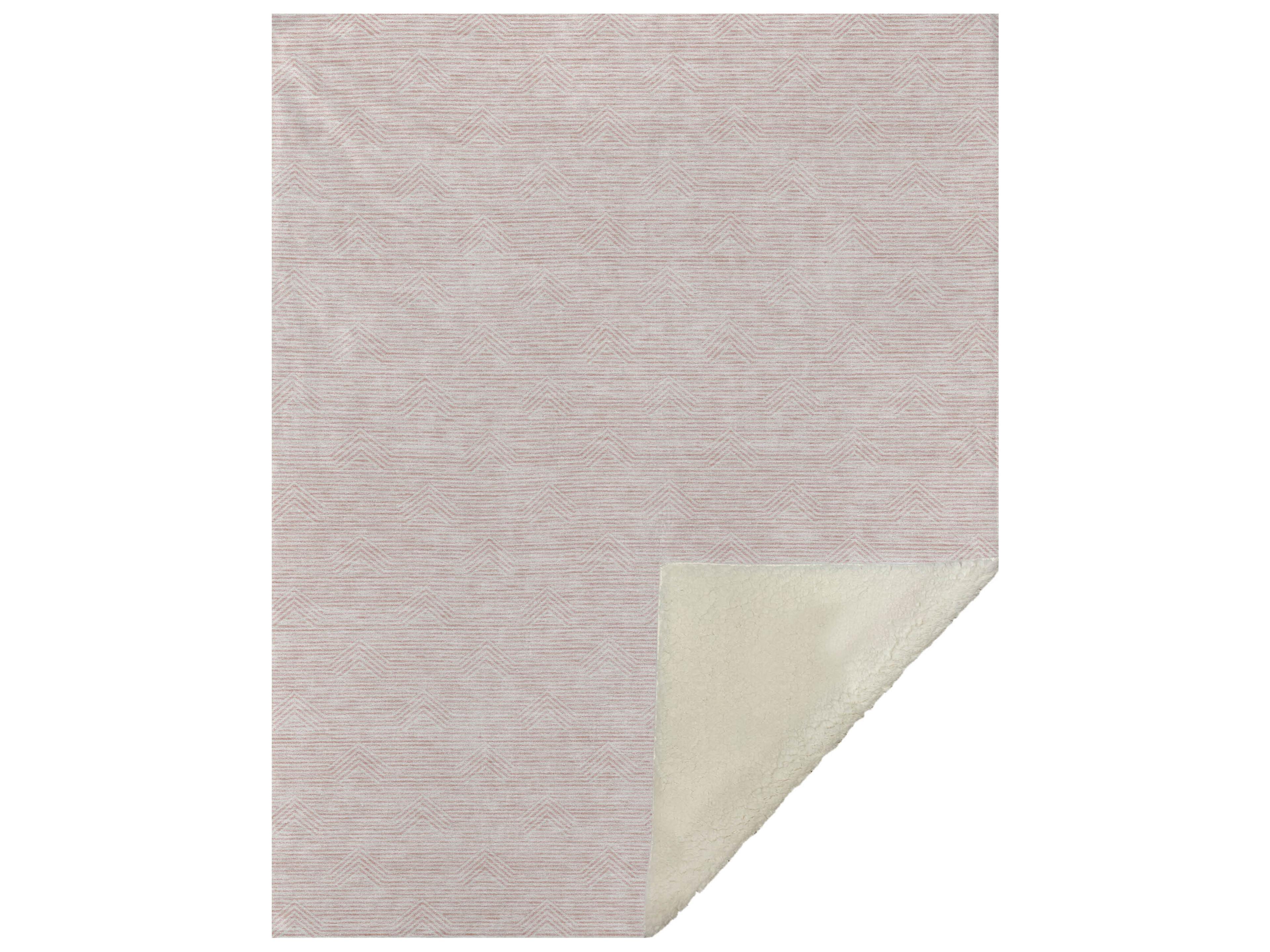 Sherpa Pink Polyester Throw